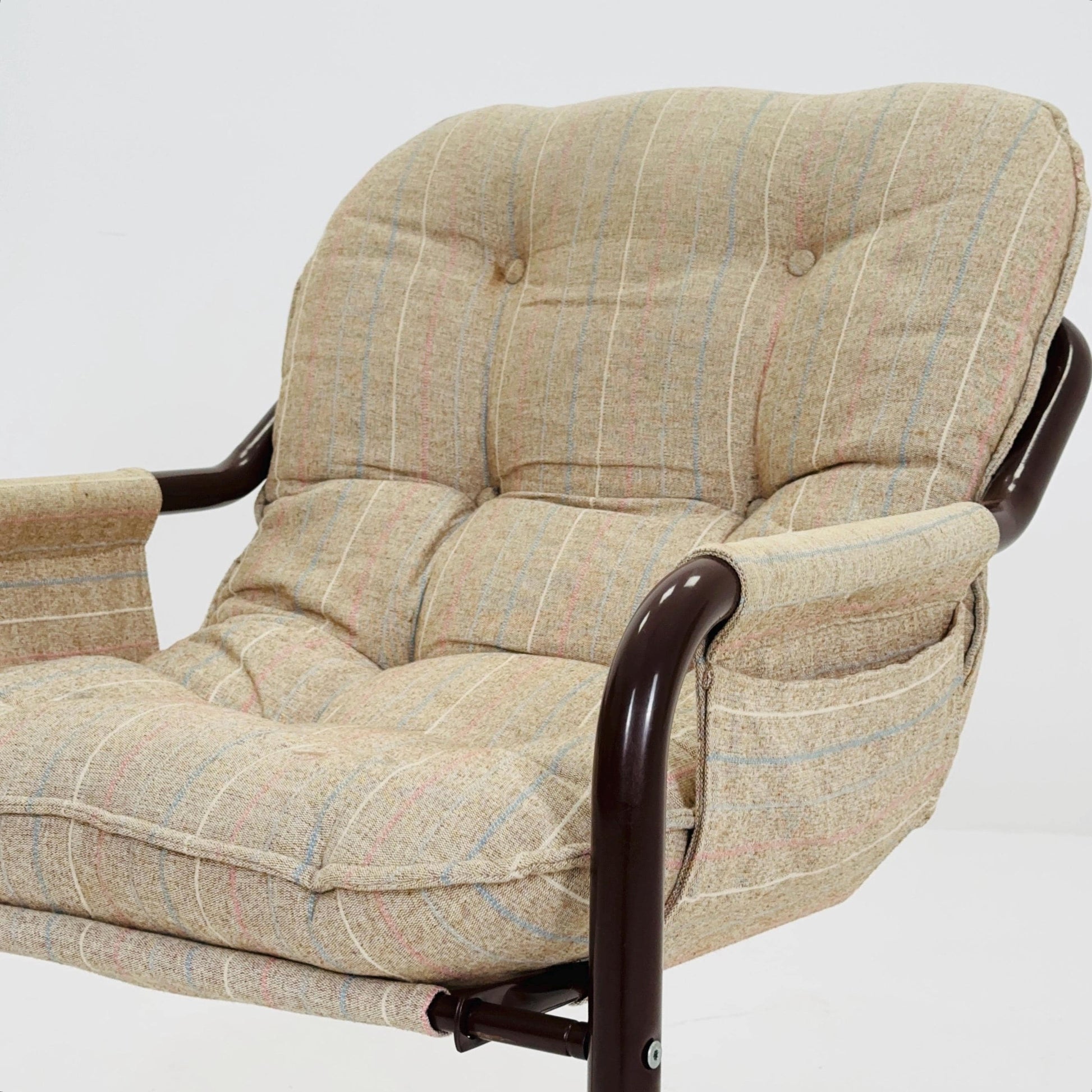 Mid century century Bauhaus tubular canvas armchair for Tomas Jelinek by IKEA 1980s