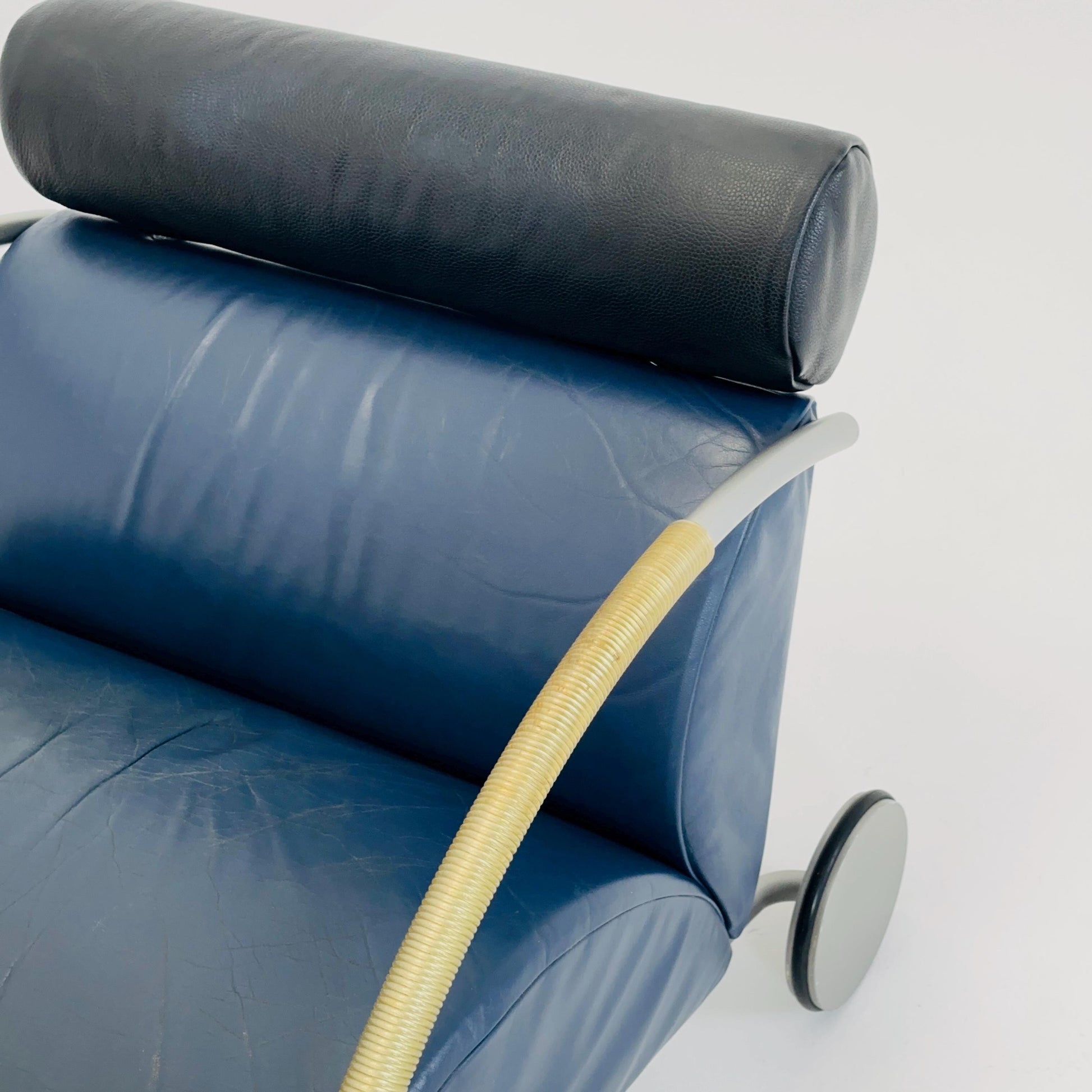 Mid century “Zyklus” blue edition armchair with ottoman by Peter Maly for Cor, 1984,Germany