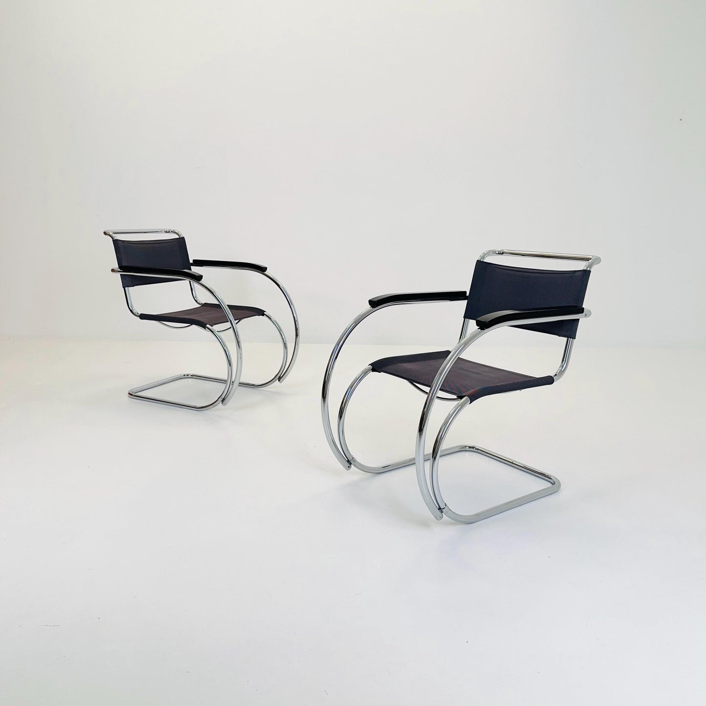 Set of Two S533 /MR20 Armchairs by Ludwig Mies van der Rohe for Thonet, 1980s — Bauhaus Design, Germany