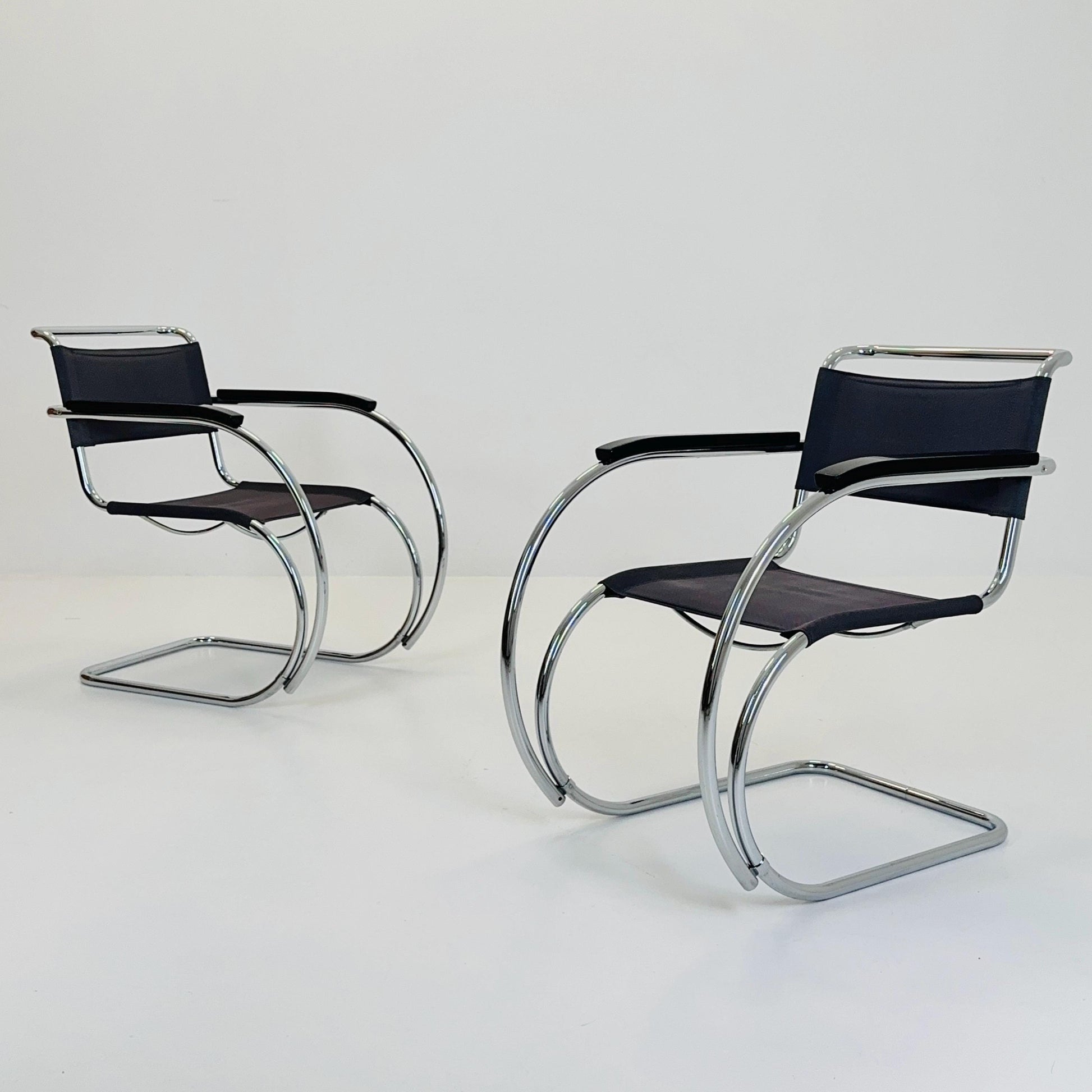 1 of 2 S533 /MR20 Armchairs by Ludwig Mies van der Rohe for Thonet, 1980s — Bauhaus Design, Germany