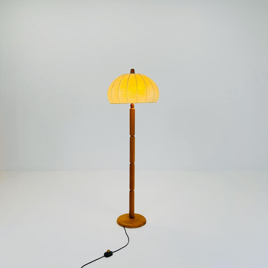 Mid century Super rare wood & Cocoon Floor lamp by Achille Castiglioni, Italy, 1960s