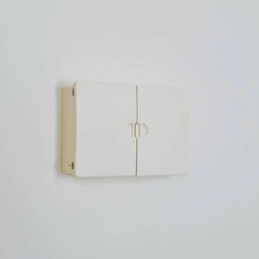 Mid century ‘Spluga’ Bathroom Cabinet by Prodotti CM Torino, 1970s | white black Cabinet | Italian Pharmacy Cabinet Italy