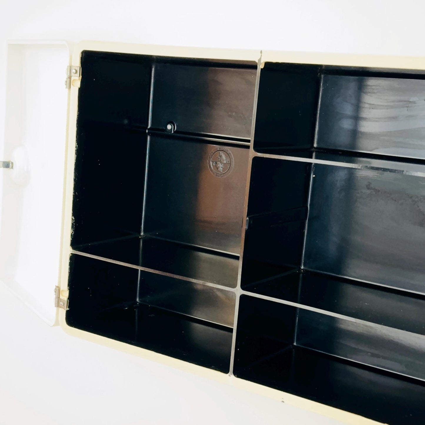 Mid century ‘Spluga’ Bathroom Cabinet by Prodotti CM Torino, 1970s | white black Cabinet | Italian Pharmacy Cabinet Italy