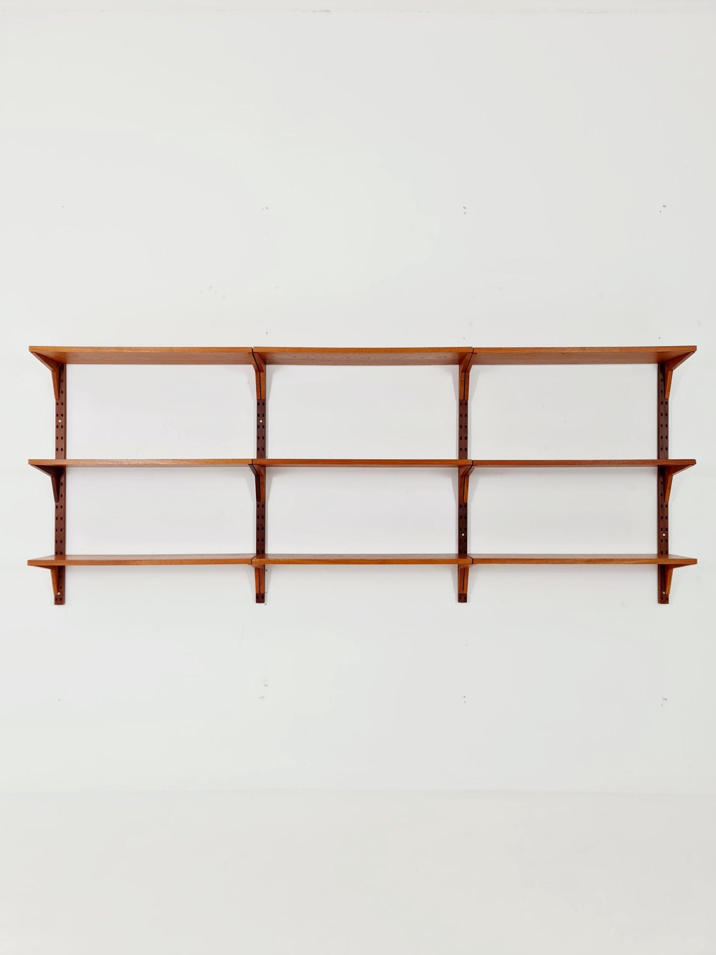 Midcentury Danish teak Wall-Mounted Shelving Unit, by Poul Cadovius, 1960s