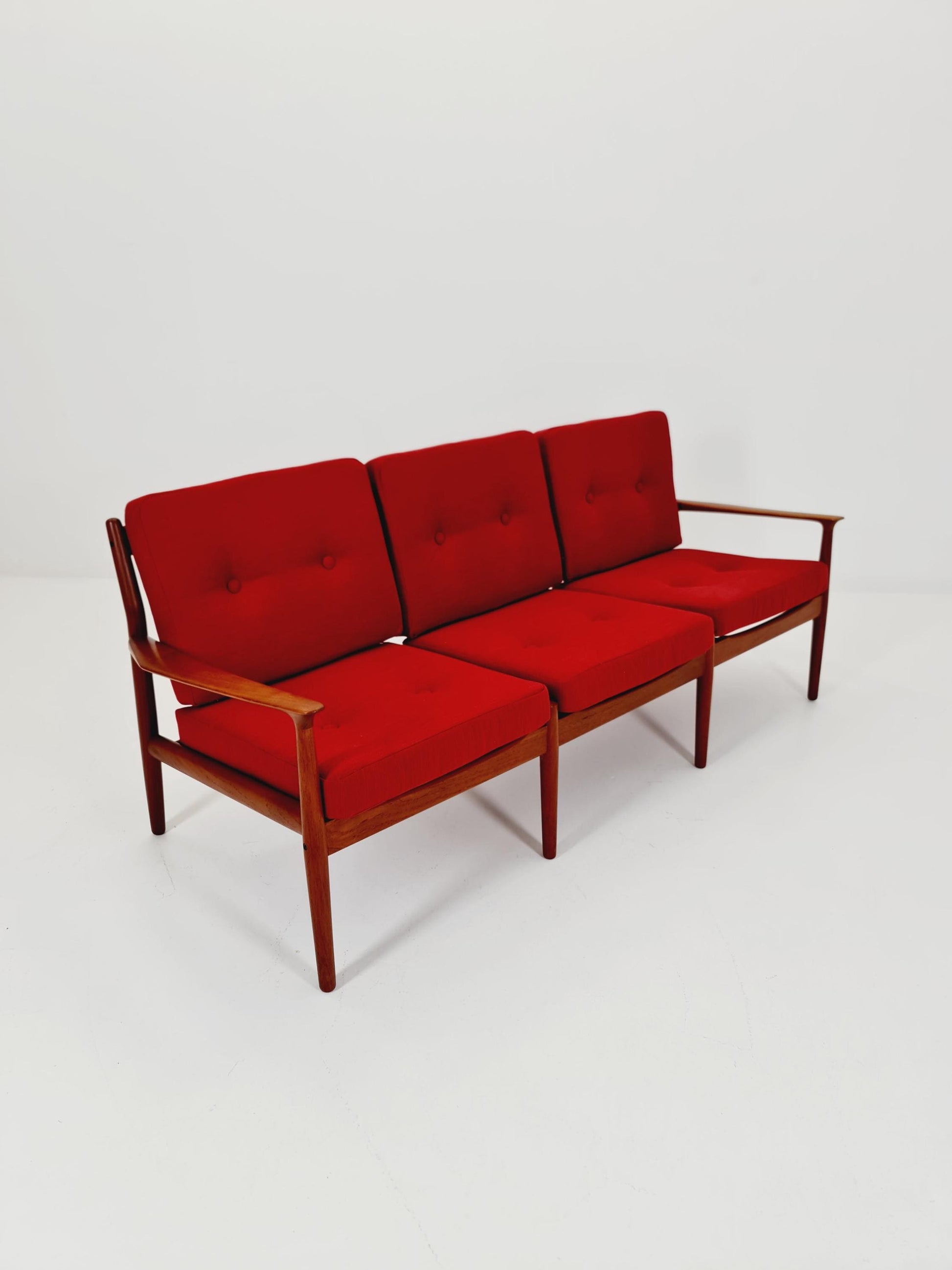 Mid-century Rare Danish teak lounge sofa 3 -Seater ,By Sven Erksen For Glostrup 1970s