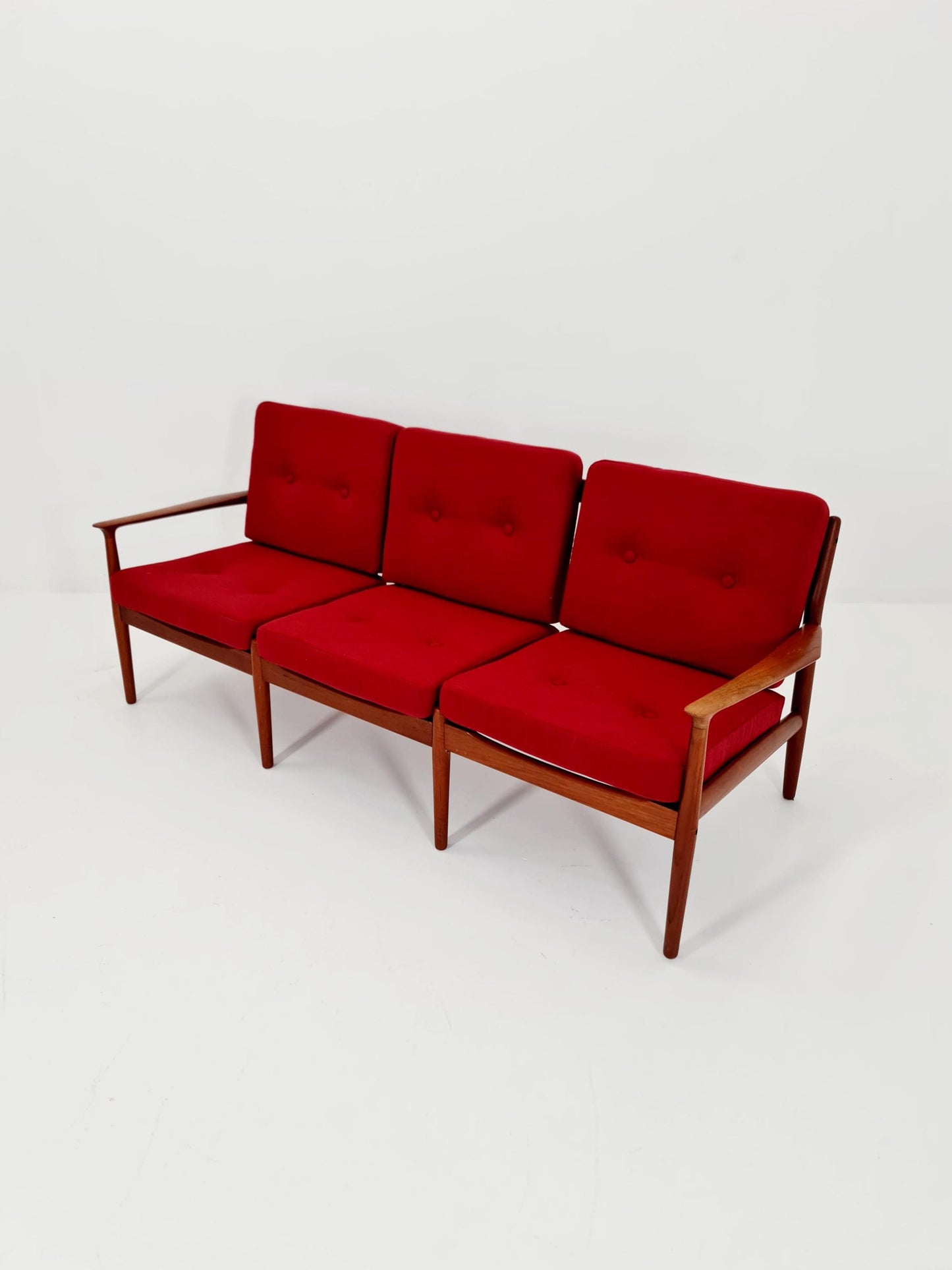 Mid-century Rare Danish teak lounge sofa 3 -Seater ,By Sven Erksen For Glostrup 1970s