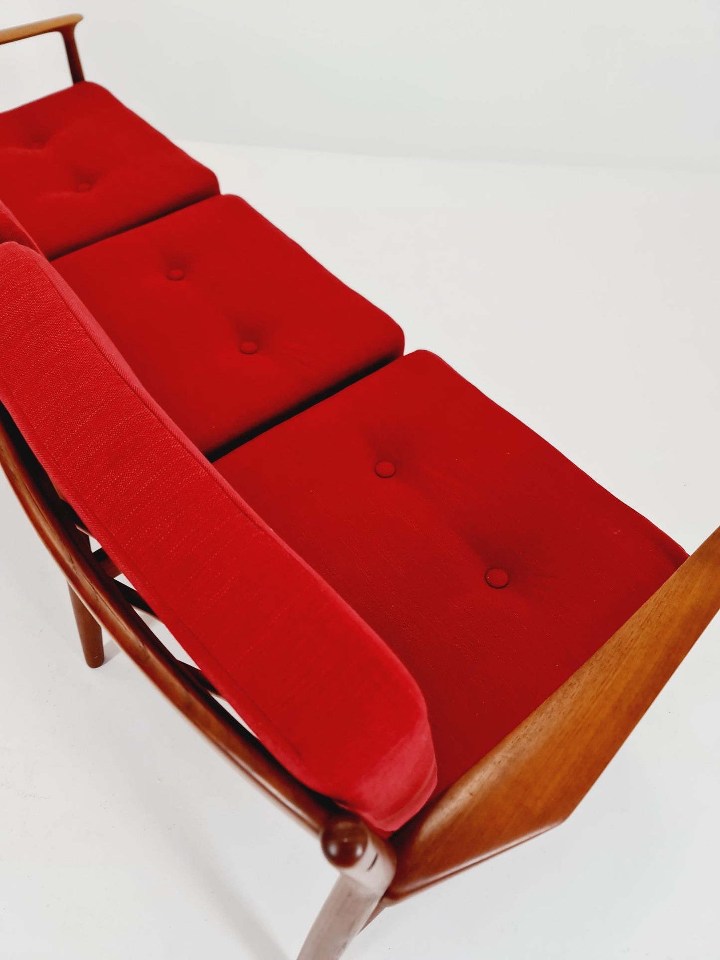 Mid-century Rare Danish teak lounge sofa 3 -Seater ,By Sven Erksen For Glostrup 1970s