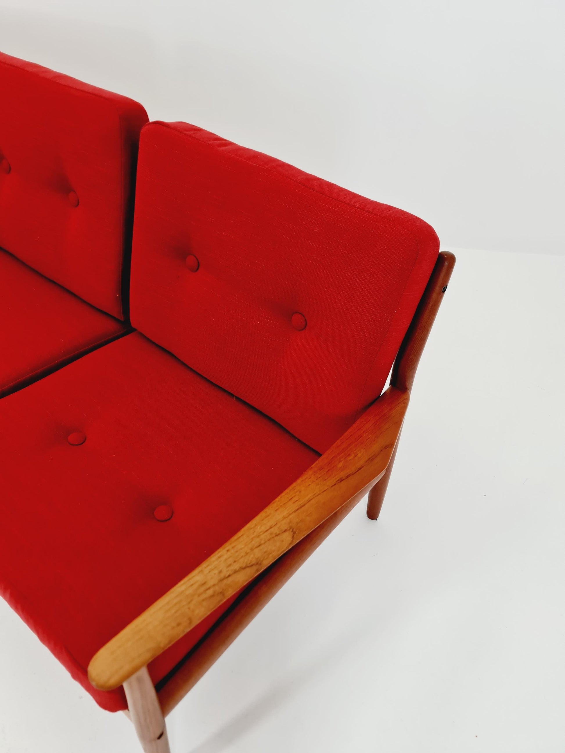 Mid-century Rare Danish teak lounge sofa 3 -Seater ,By Sven Erksen For Glostrup 1970s