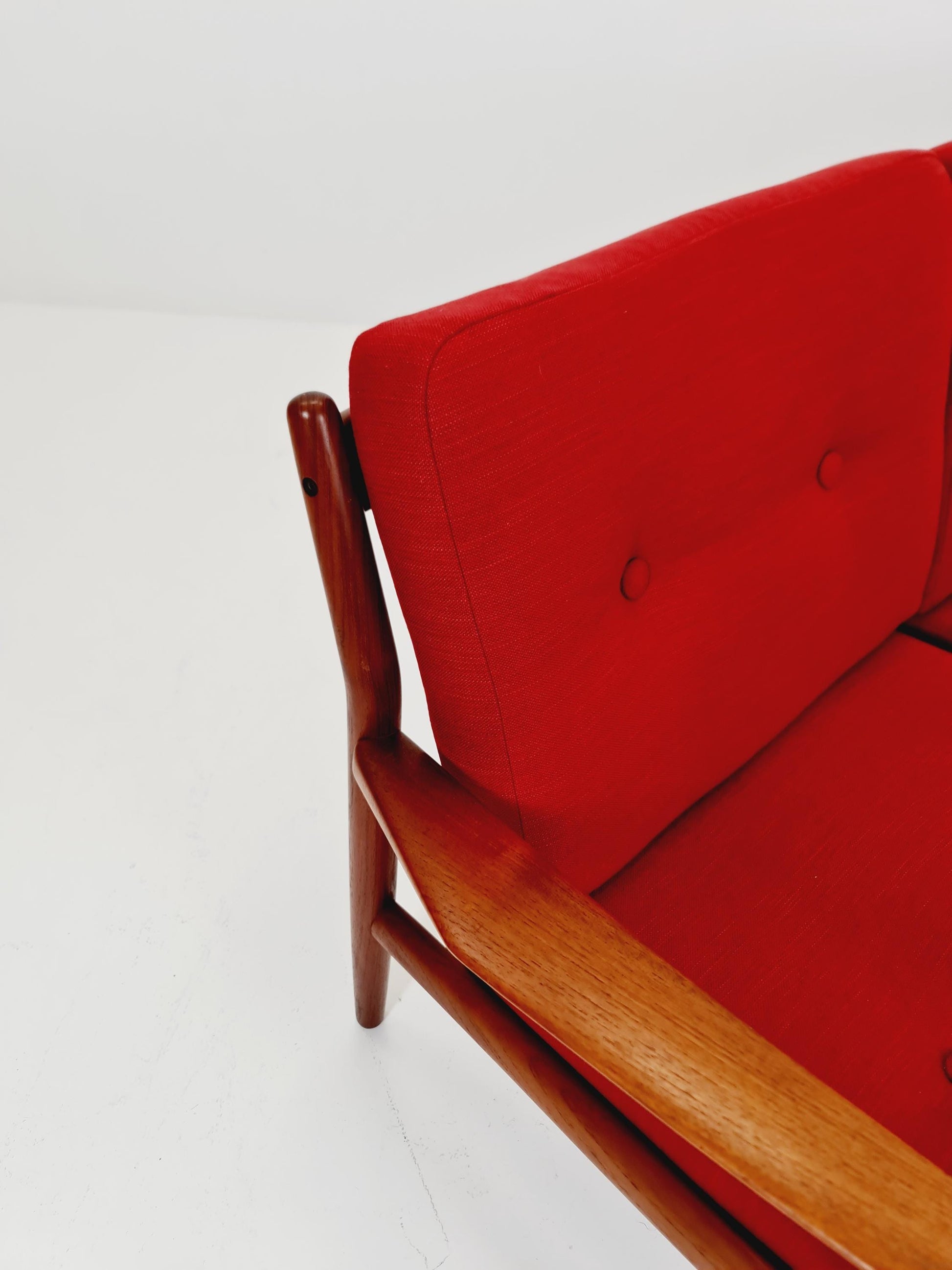 Mid-century Rare Danish teak lounge sofa 3 -Seater ,By Sven Erksen For Glostrup 1970s