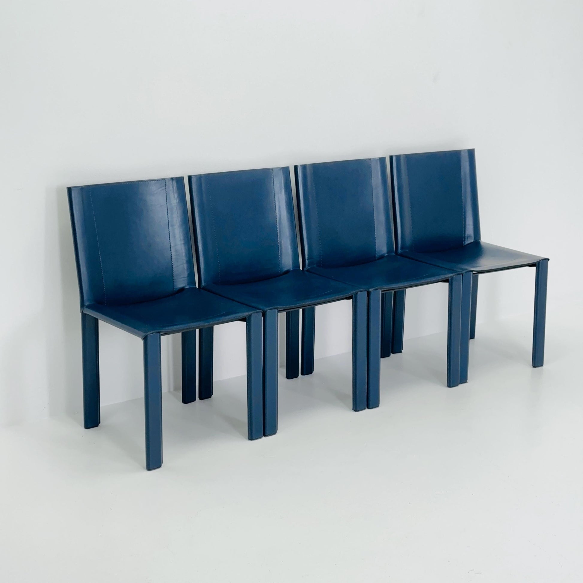Set of 4 Mid-Century Coral Dining Chairs by Carlo Bartoli for Matteo Grassi Italy 1980s