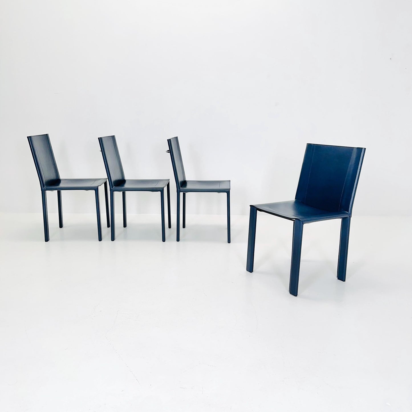 Set of 4 Mid-Century Coral Dining Chairs by Carlo Bartoli for Matteo Grassi Italy 1980s