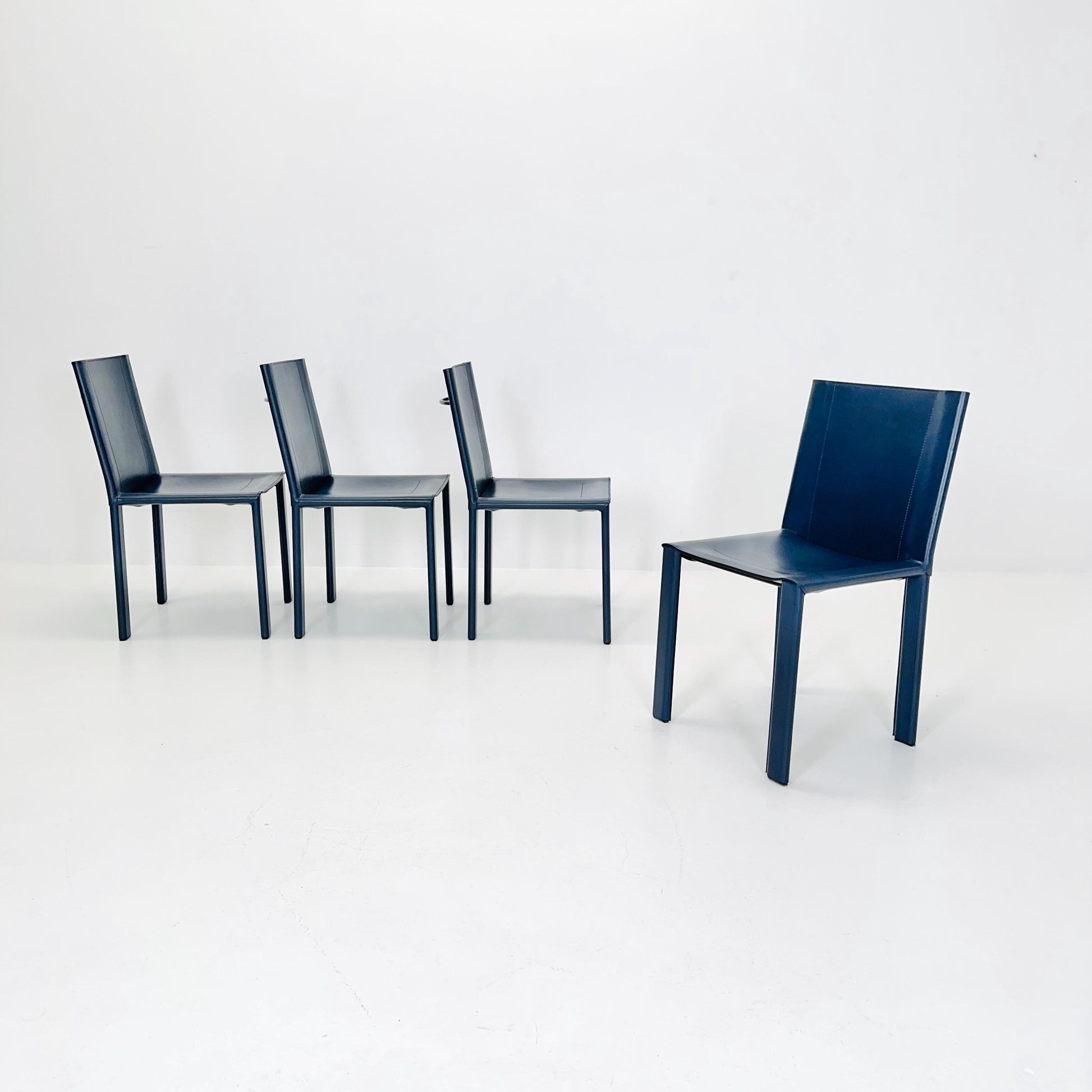 Set of 4 Mid-Century Coral Dining Chairs by Carlo Bartoli for Matteo Grassi Italy 1980s