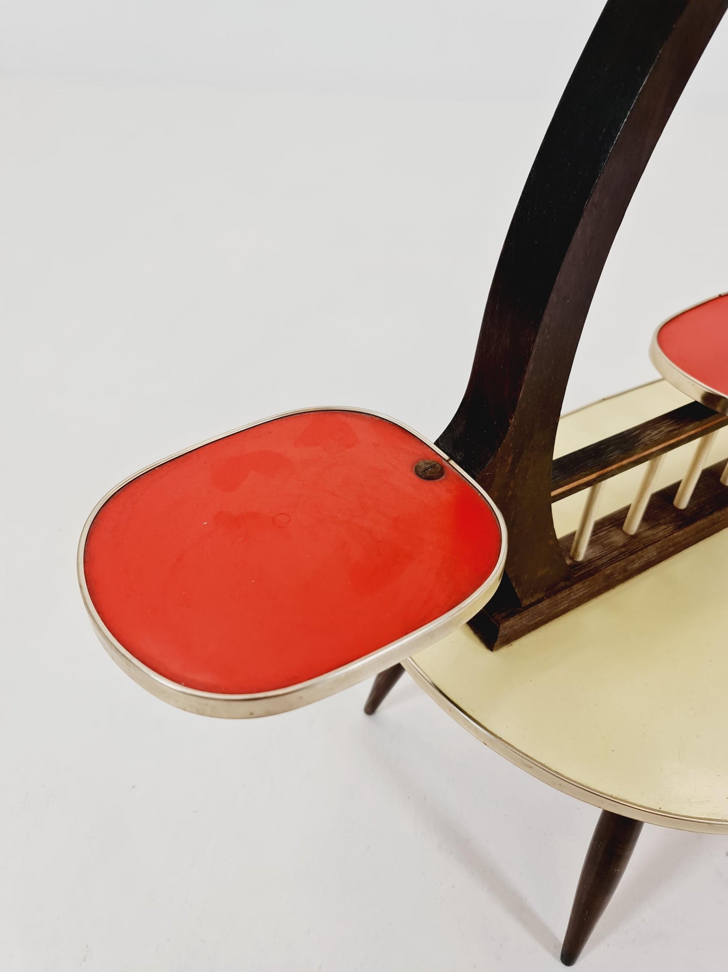 Big 1950s German Plant Stand, Colorful Vintage Mid-Century Minimalist Indoor Plant Stand Side Table Retro flower table