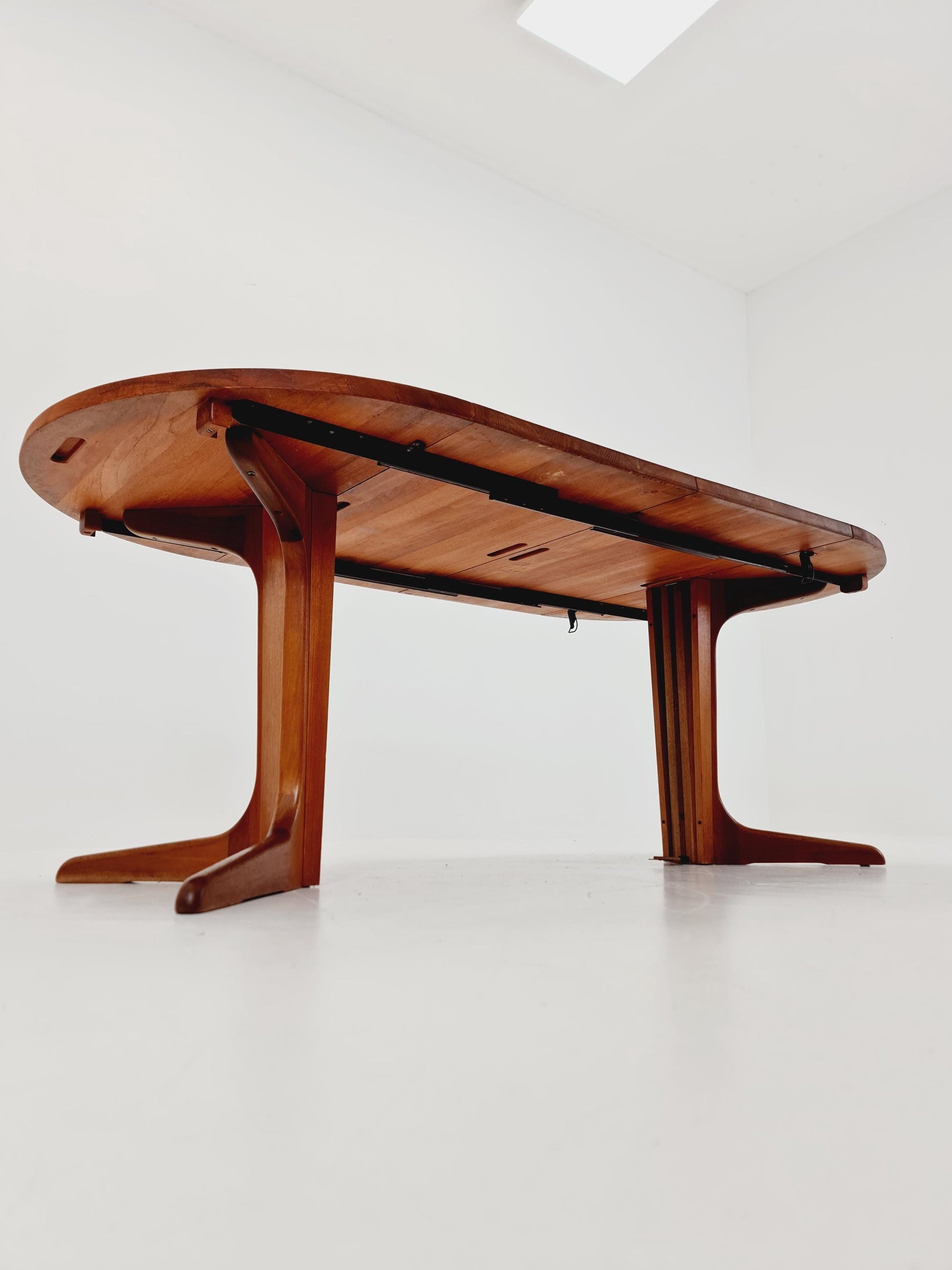 Mid century extendable Danish Modern Solid Teak dining table , 1960s