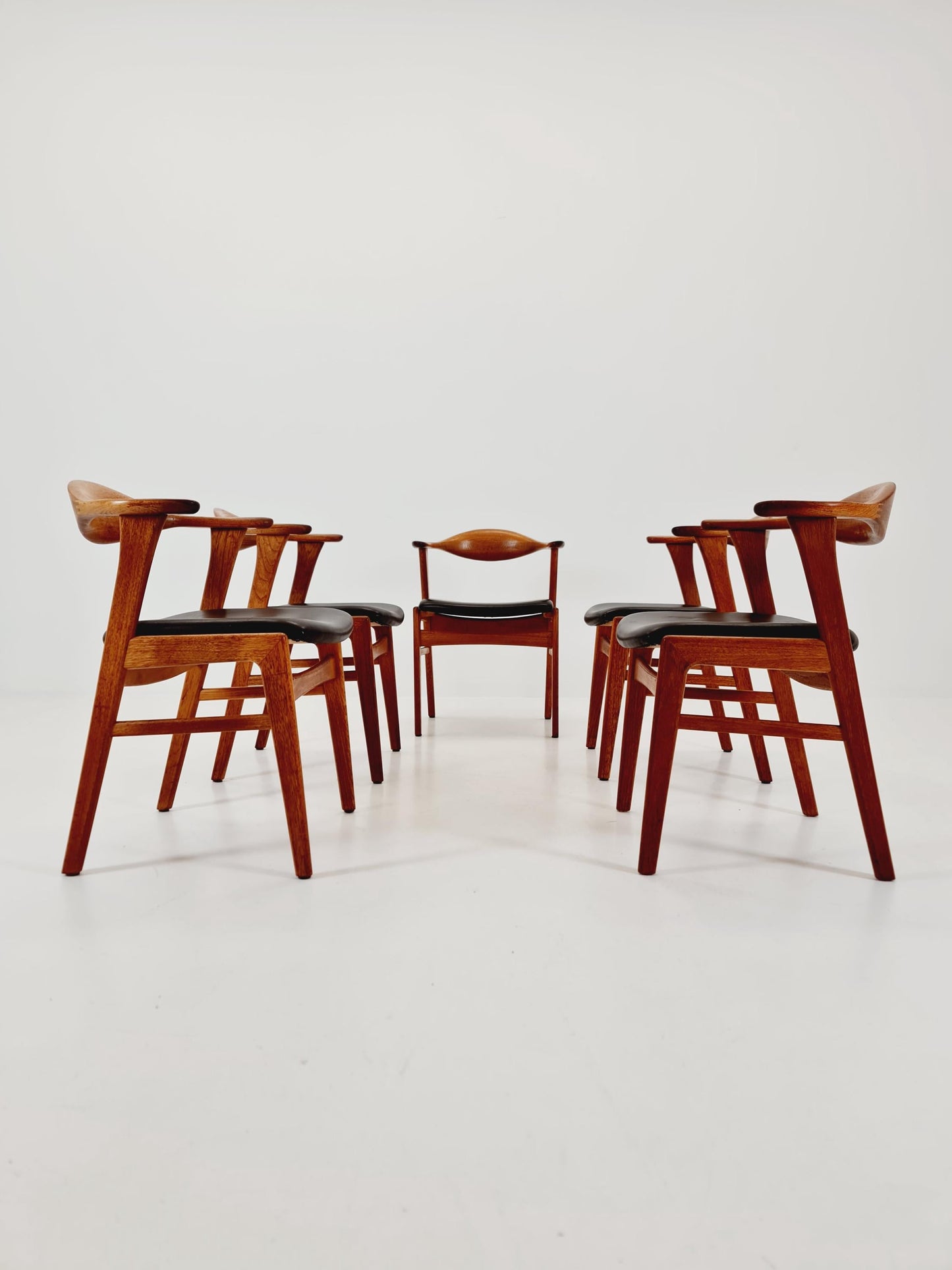 Mid Century Danish solid teak dining Charis byErik Kirkegaard for Hong Stolefabrik Modell 49 , 1960s
