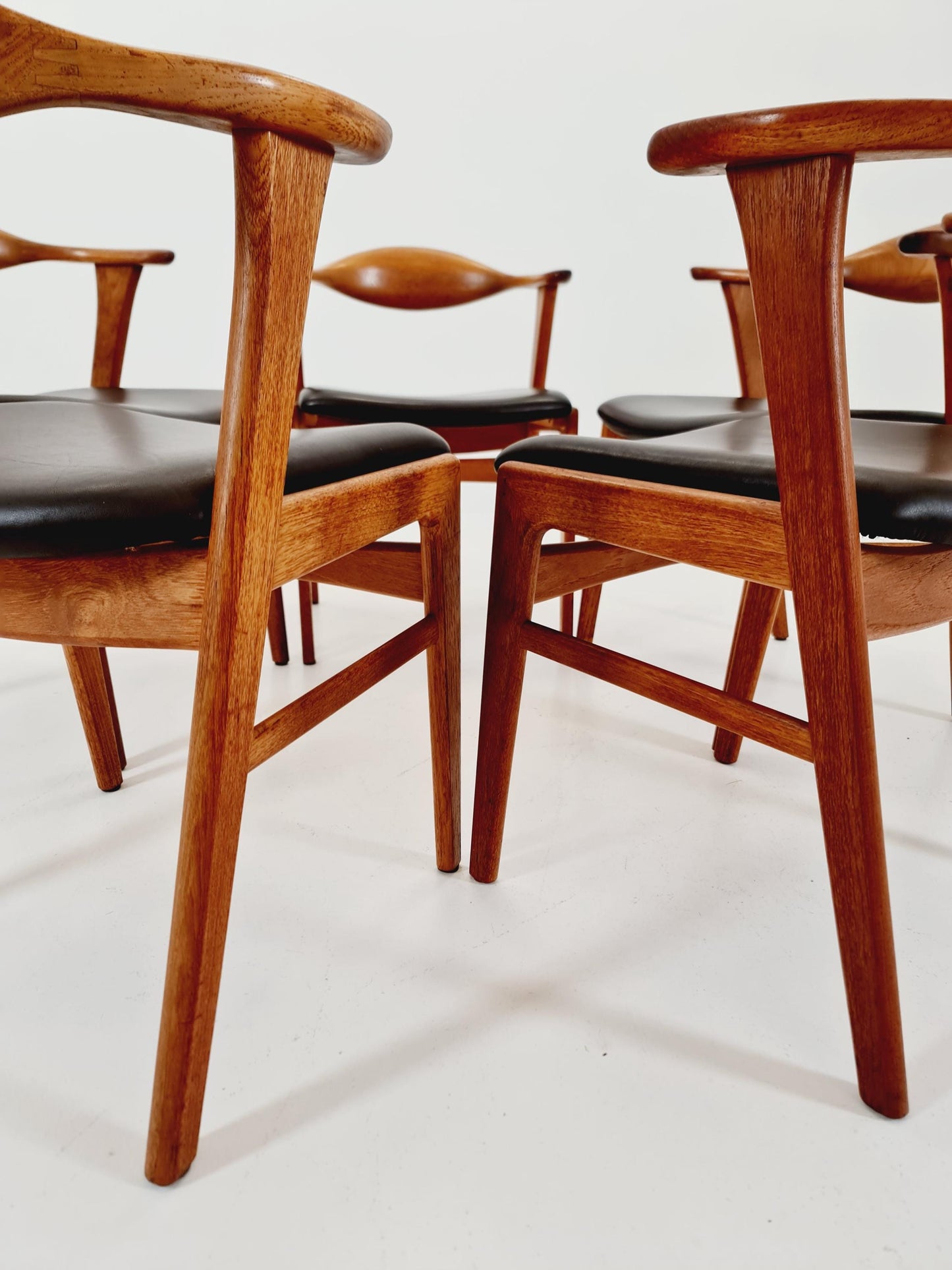 Mid Century Danish solid teak dining Charis byErik Kirkegaard for Hong Stolefabrik Modell 49 , 1960s