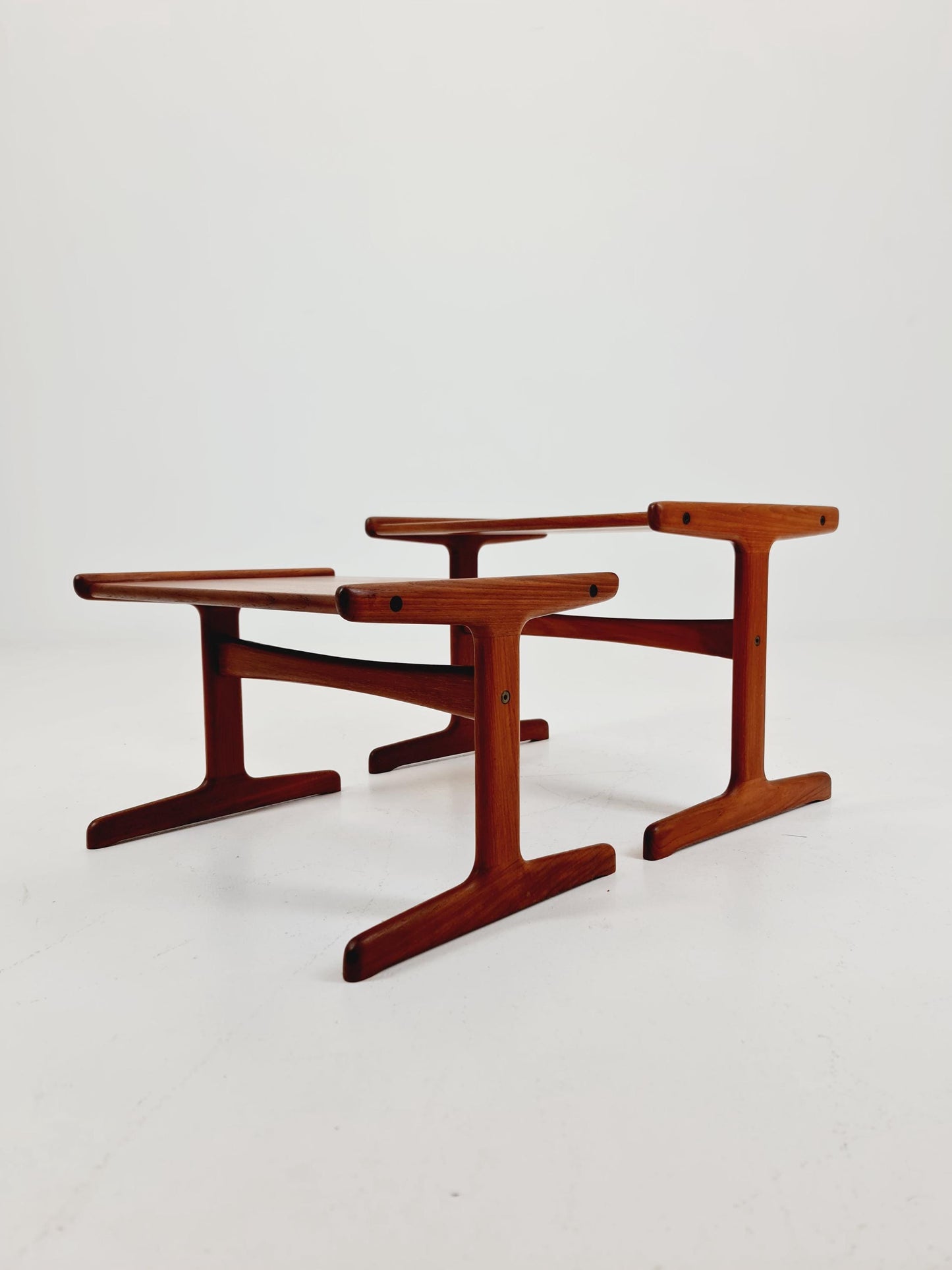 Midcentury Danish Solid teak Nesting Tables by Kai Kristiansen for skovamand & Andersen, 1960s