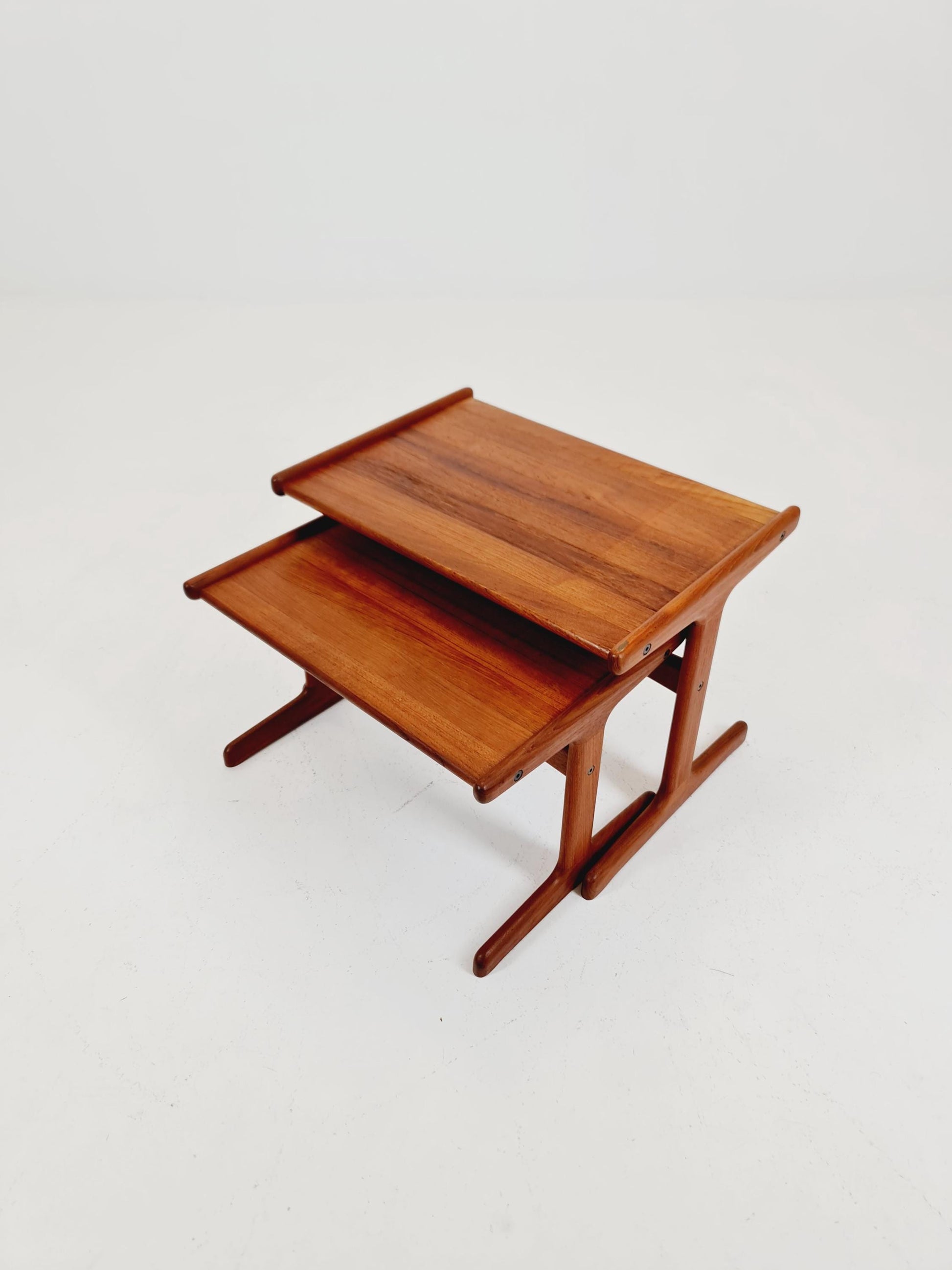 Midcentury Danish Solid teak Nesting Tables by Kai Kristiansen for skovamand & Andersen, 1960s