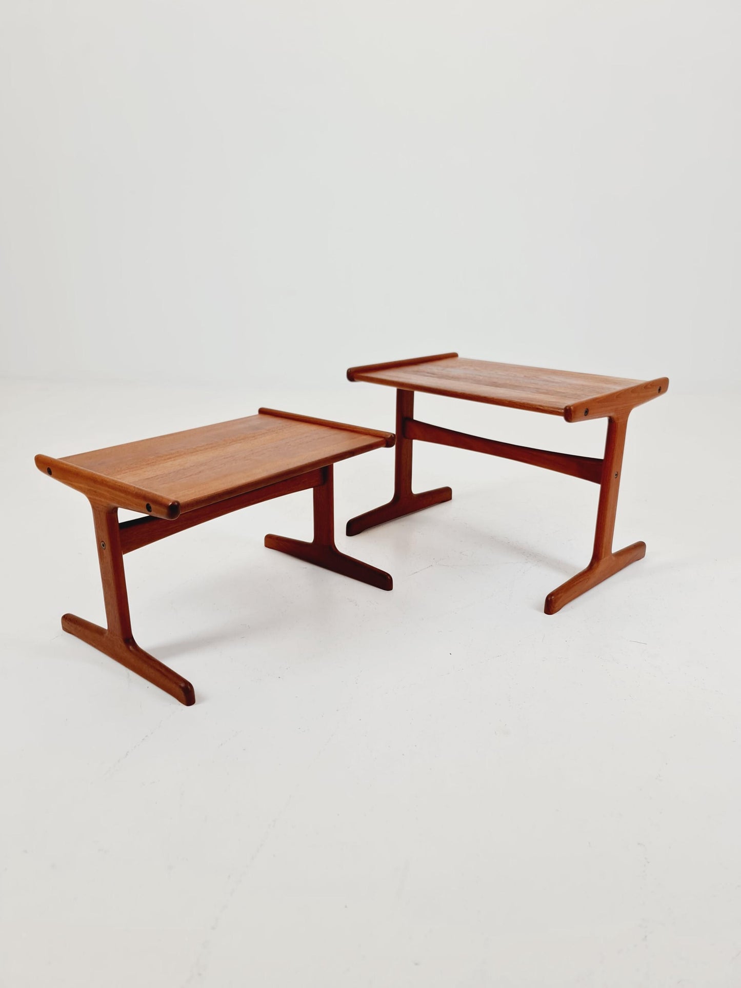 Midcentury Danish Solid teak Nesting Tables by Kai Kristiansen for skovamand & Andersen, 1960s