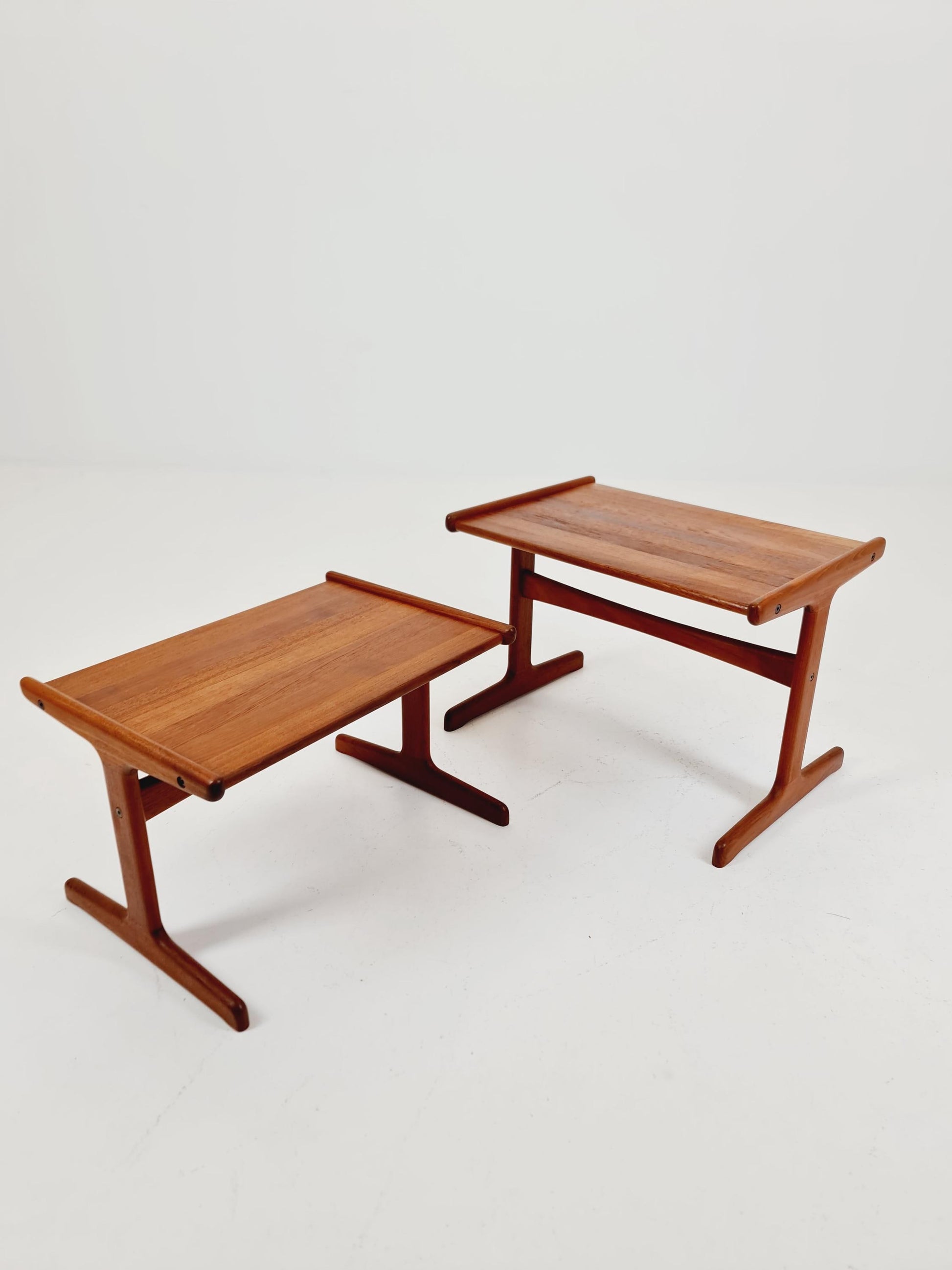 Midcentury Danish Solid teak Nesting Tables by Kai Kristiansen for skovamand & Andersen, 1960s