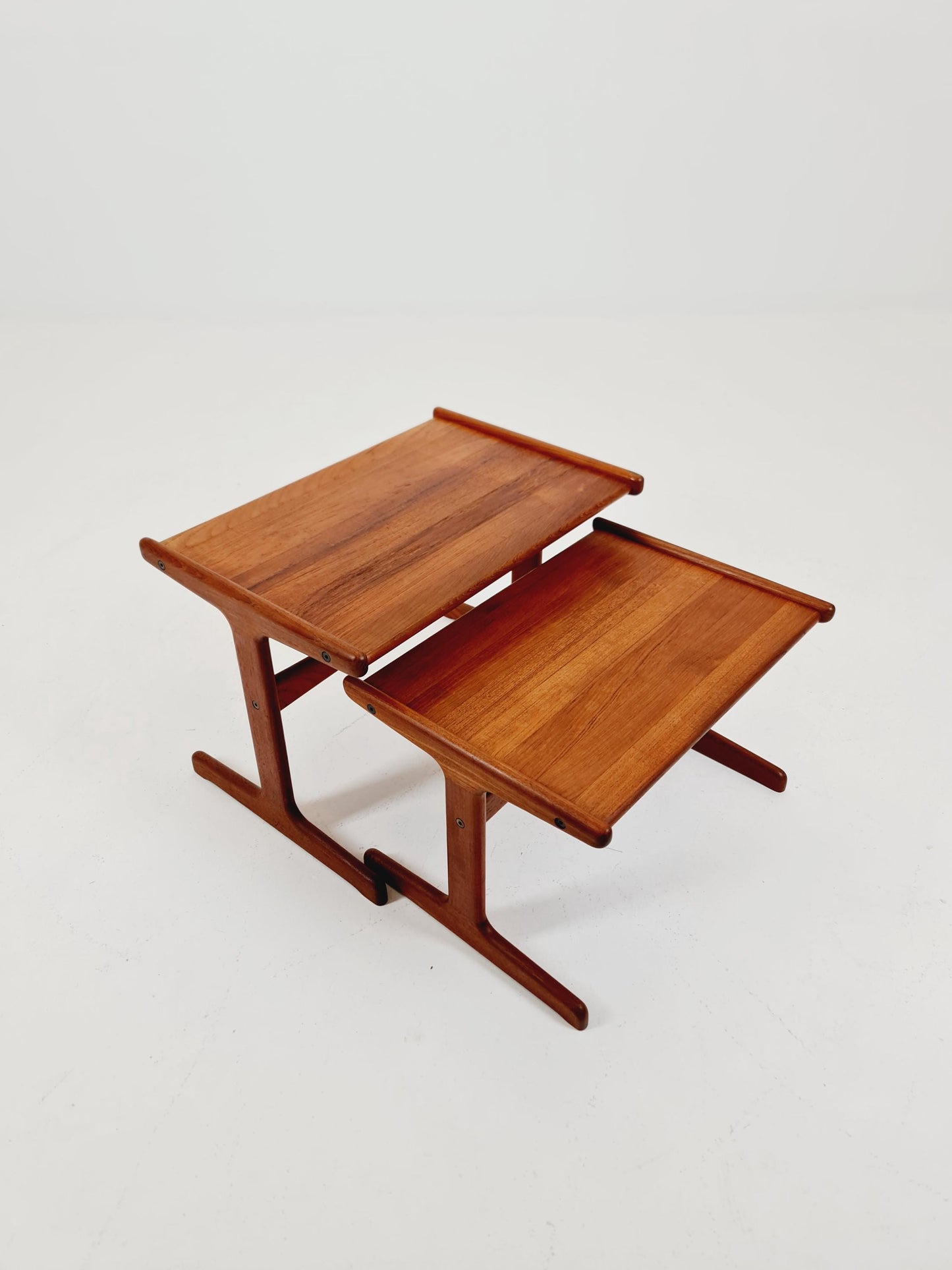 Midcentury Danish Solid teak Nesting Tables by Kai Kristiansen for skovamand & Andersen, 1960s