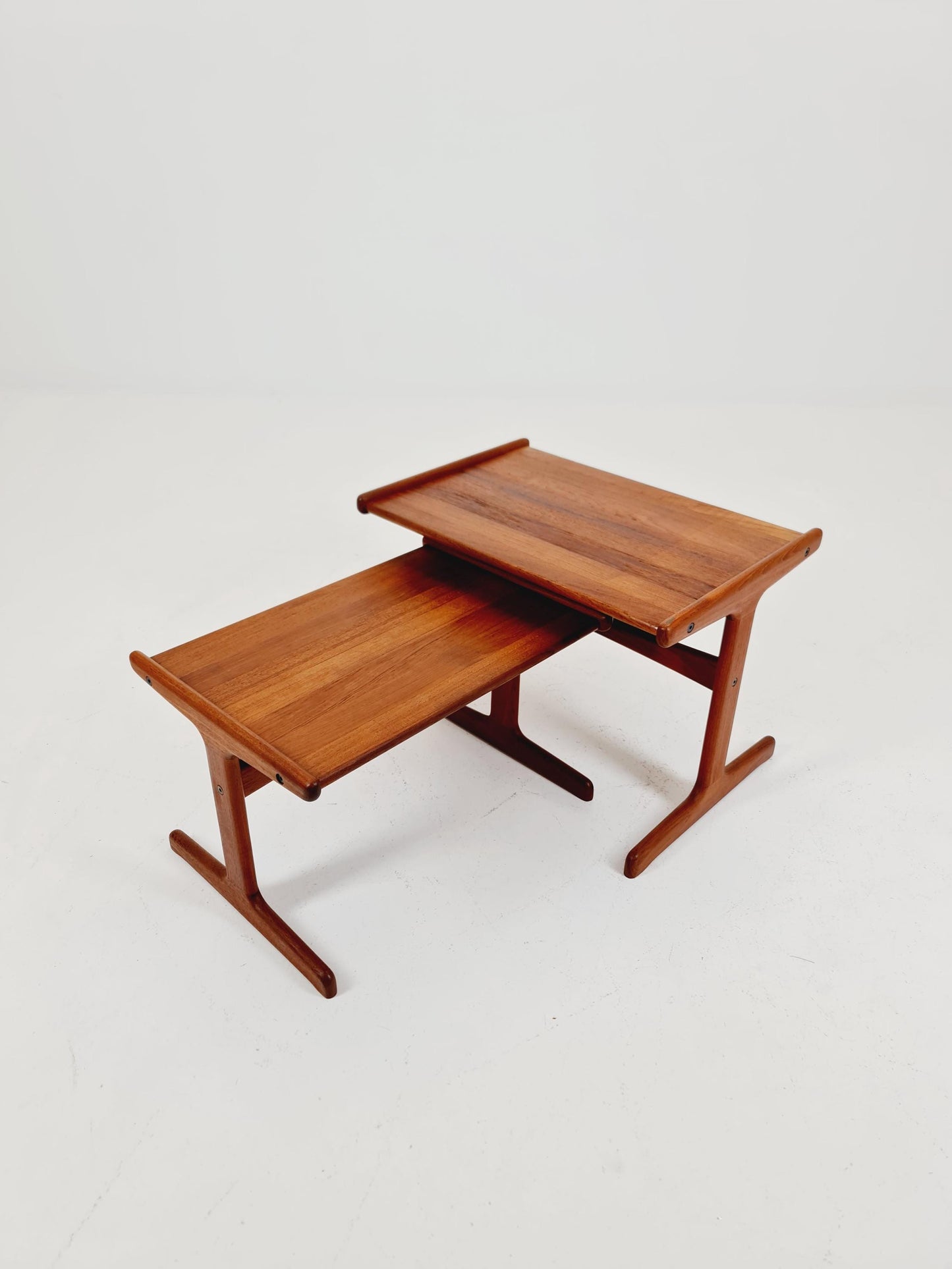 Midcentury Danish Solid teak Nesting Tables by Kai Kristiansen for skovamand & Andersen, 1960s