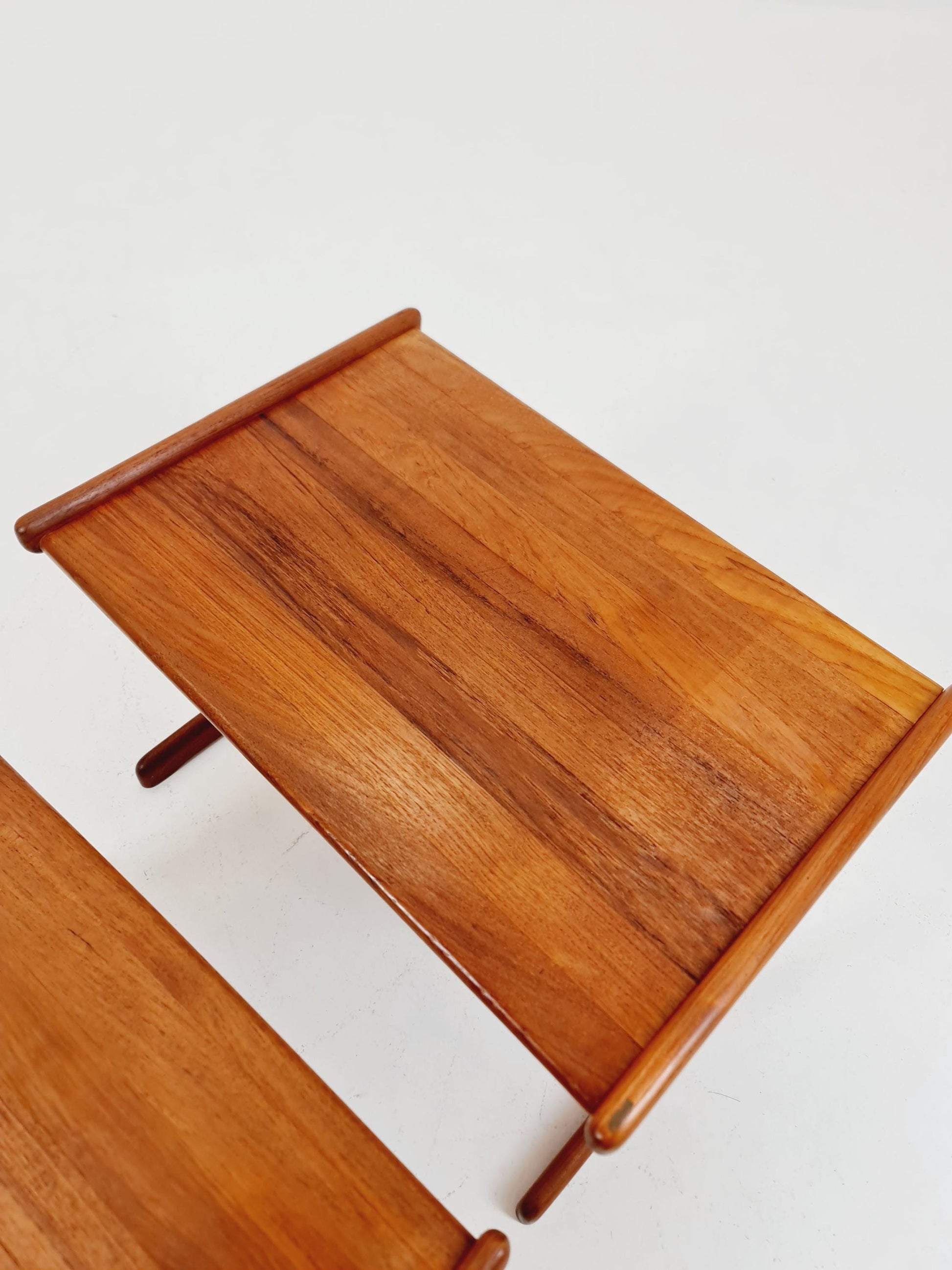 Midcentury Danish Solid teak Nesting Tables by Kai Kristiansen for skovamand & Andersen, 1960s