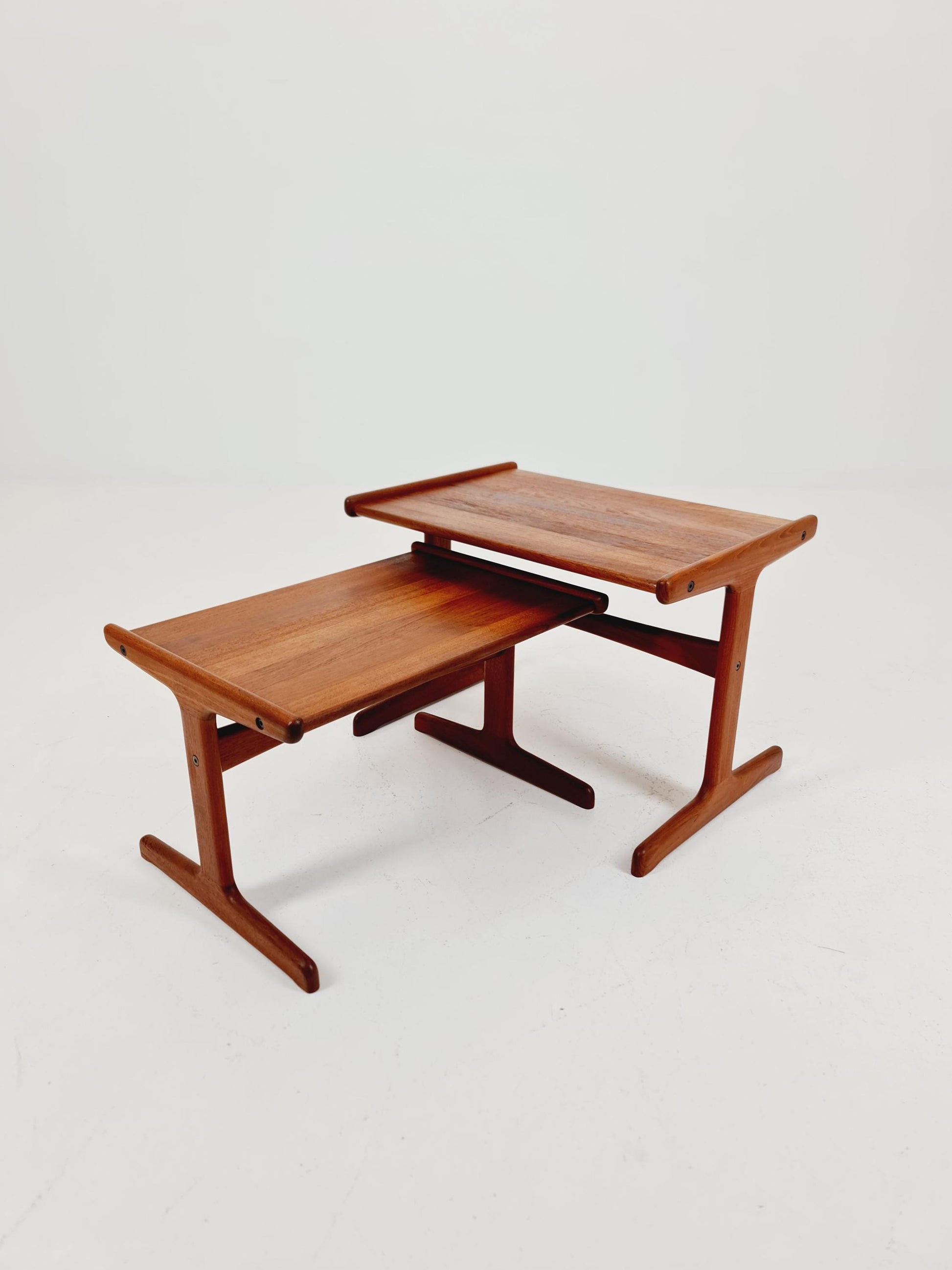 Midcentury Danish Solid teak Nesting Tables by Kai Kristiansen for skovamand & Andersen, 1960s