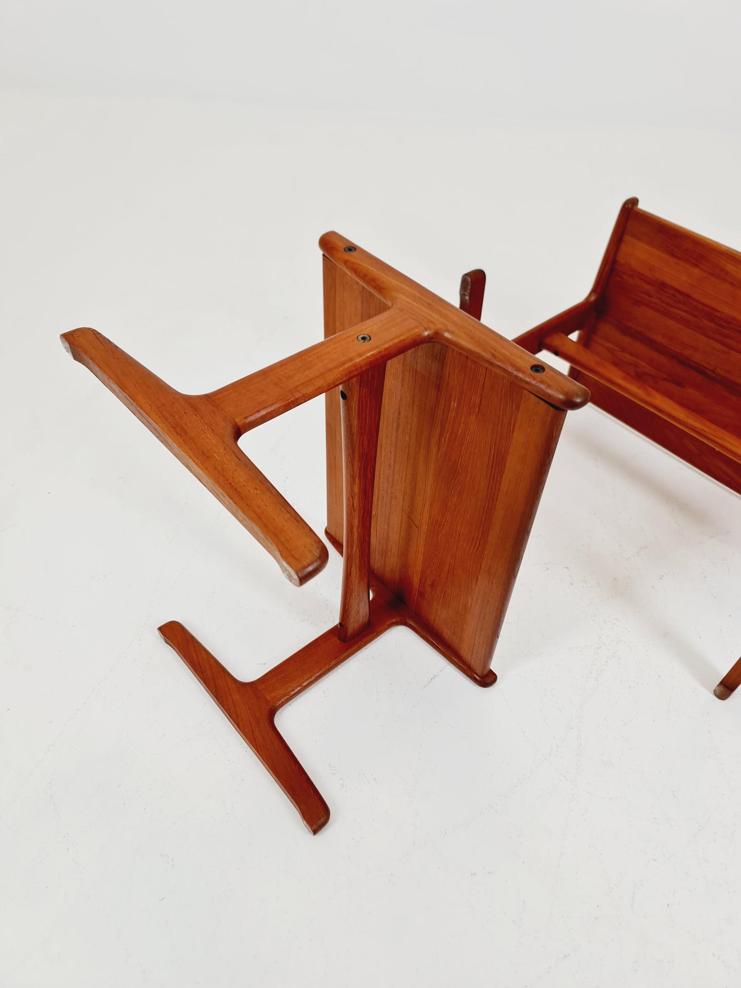 Midcentury Danish Solid teak Nesting Tables by Kai Kristiansen for skovamand & Andersen, 1960s
