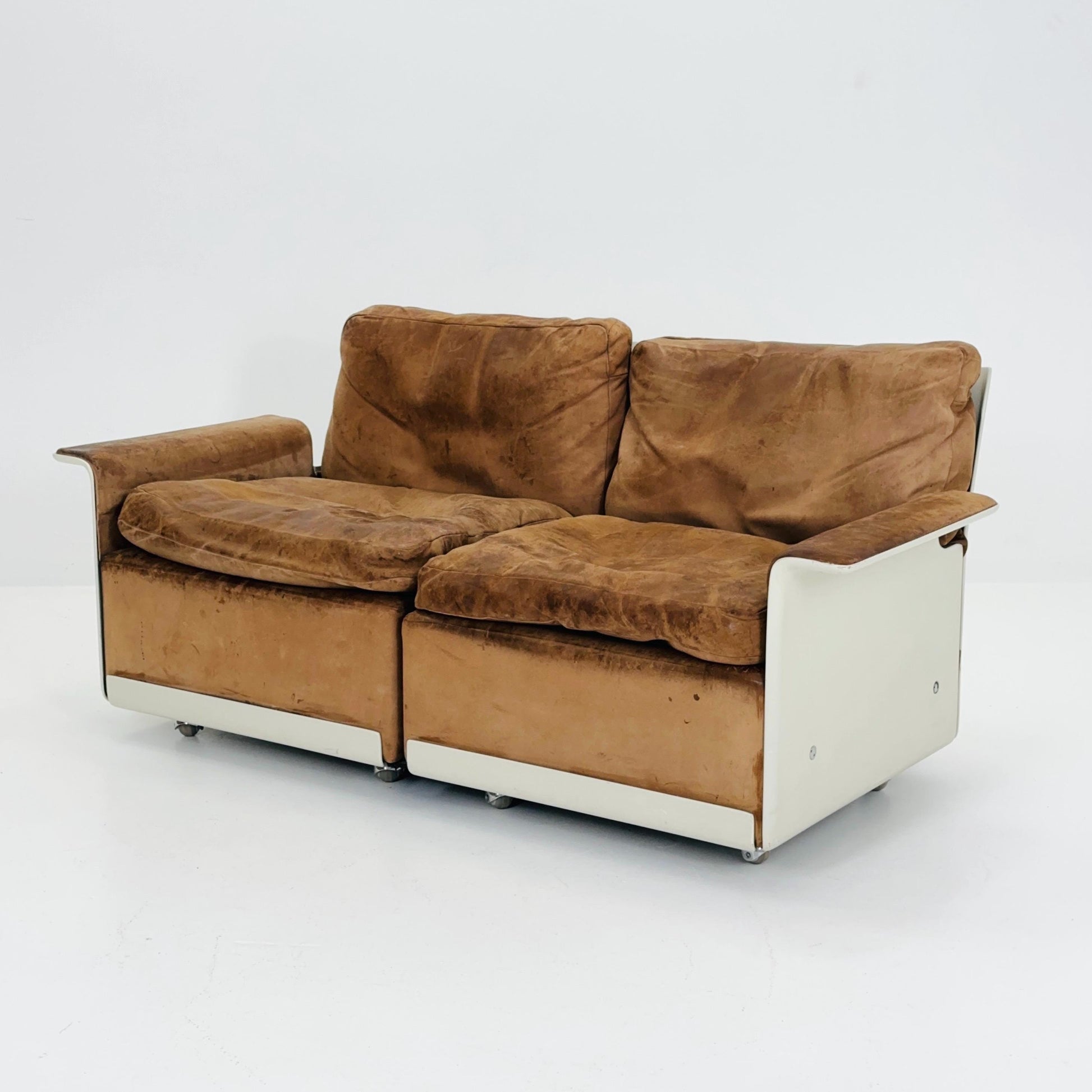 Mid century Ultra-Rare Space Age two seater sofa RZ62 by Dieter Rams for Vitsoe, 1960s Germany