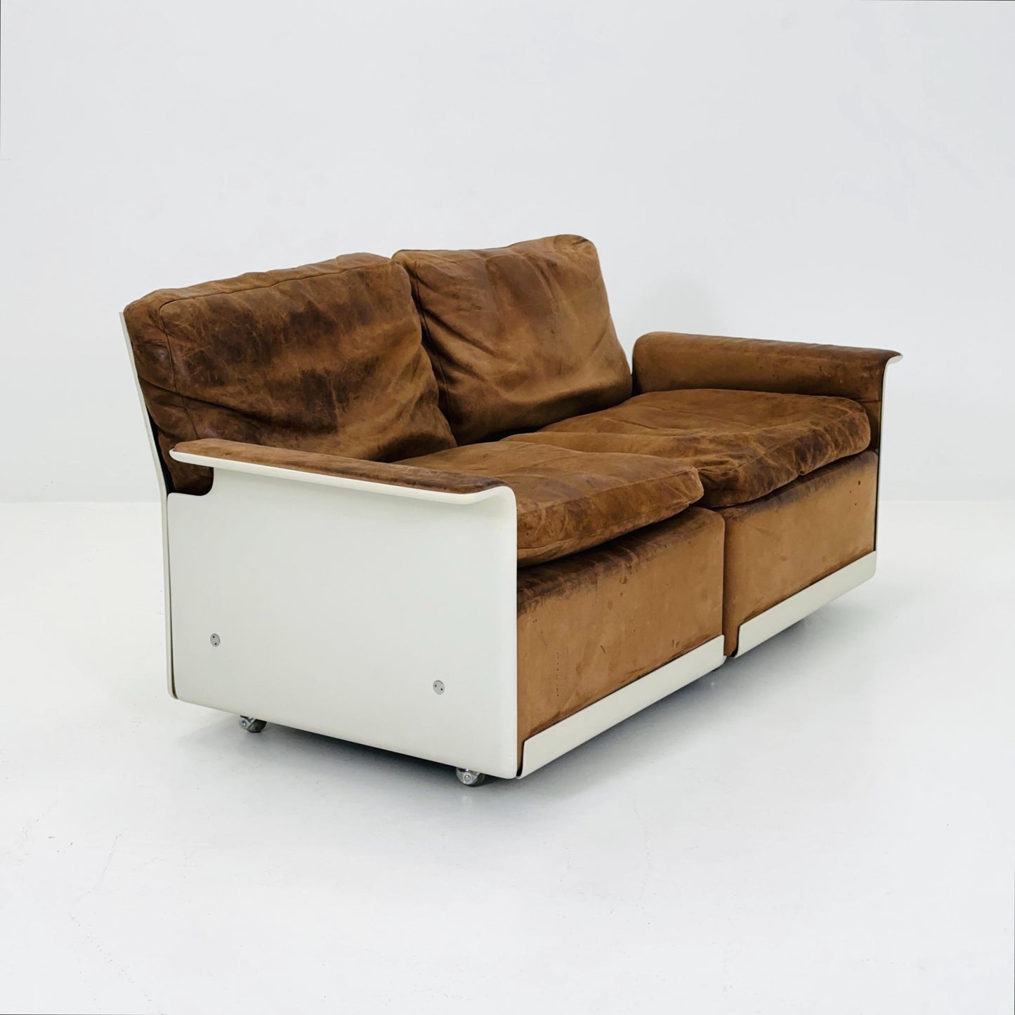 Mid century Ultra-Rare Space Age two seater sofa RZ62 by Dieter Rams for Vitsoe, 1960s Germany