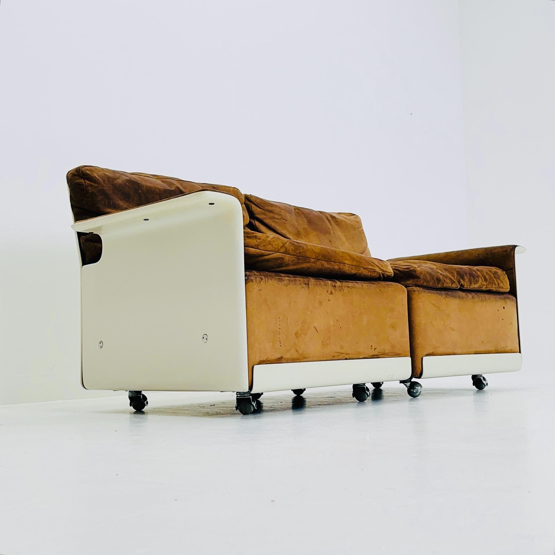 Mid century Ultra-Rare Space Age two seater sofa RZ62 by Dieter Rams for Vitsoe, 1960s Germany