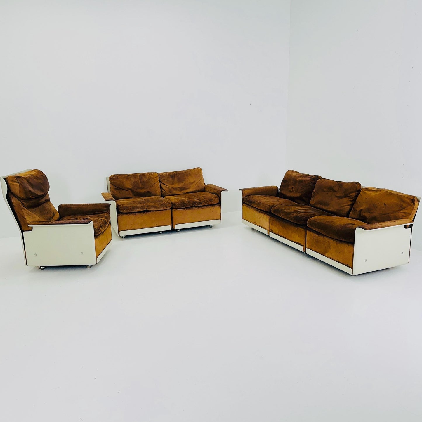 Mid century Ultra-Rare Space Age two seater sofa RZ62 by Dieter Rams for Vitsoe, 1960s Germany
