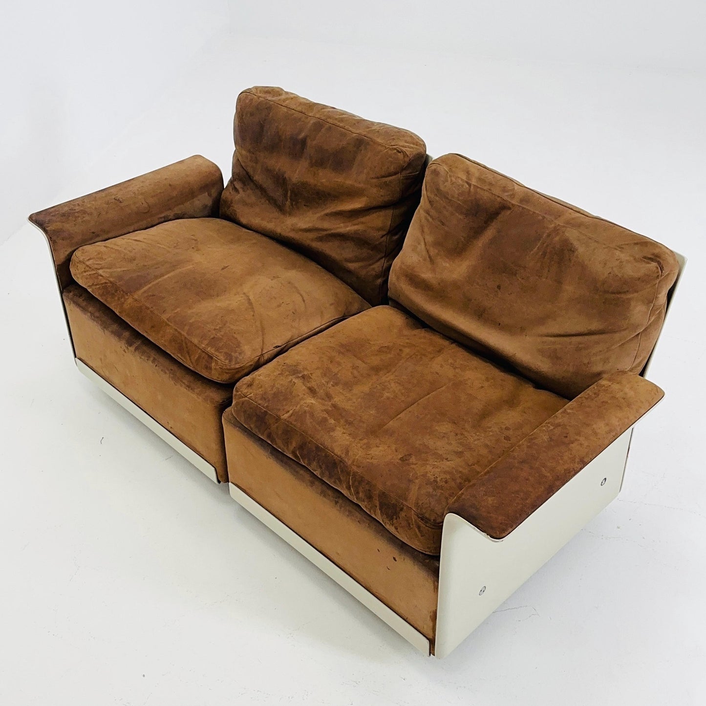 Mid century Ultra-Rare Space Age two seater sofa RZ62 by Dieter Rams for Vitsoe, 1960s Germany