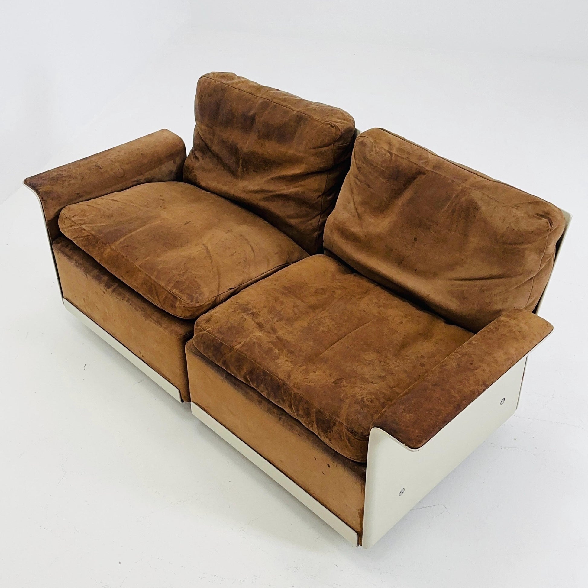 Mid century Ultra-Rare Space Age two seater sofa RZ62 by Dieter Rams for Vitsoe, 1960s Germany