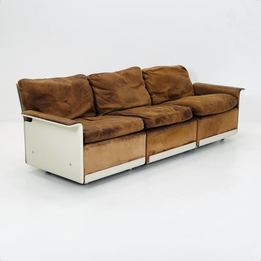Mid century Ultra-Rare Space Age three seater sofa RZ62 by Dieter Rams for Vitsoe, 1960s Germany