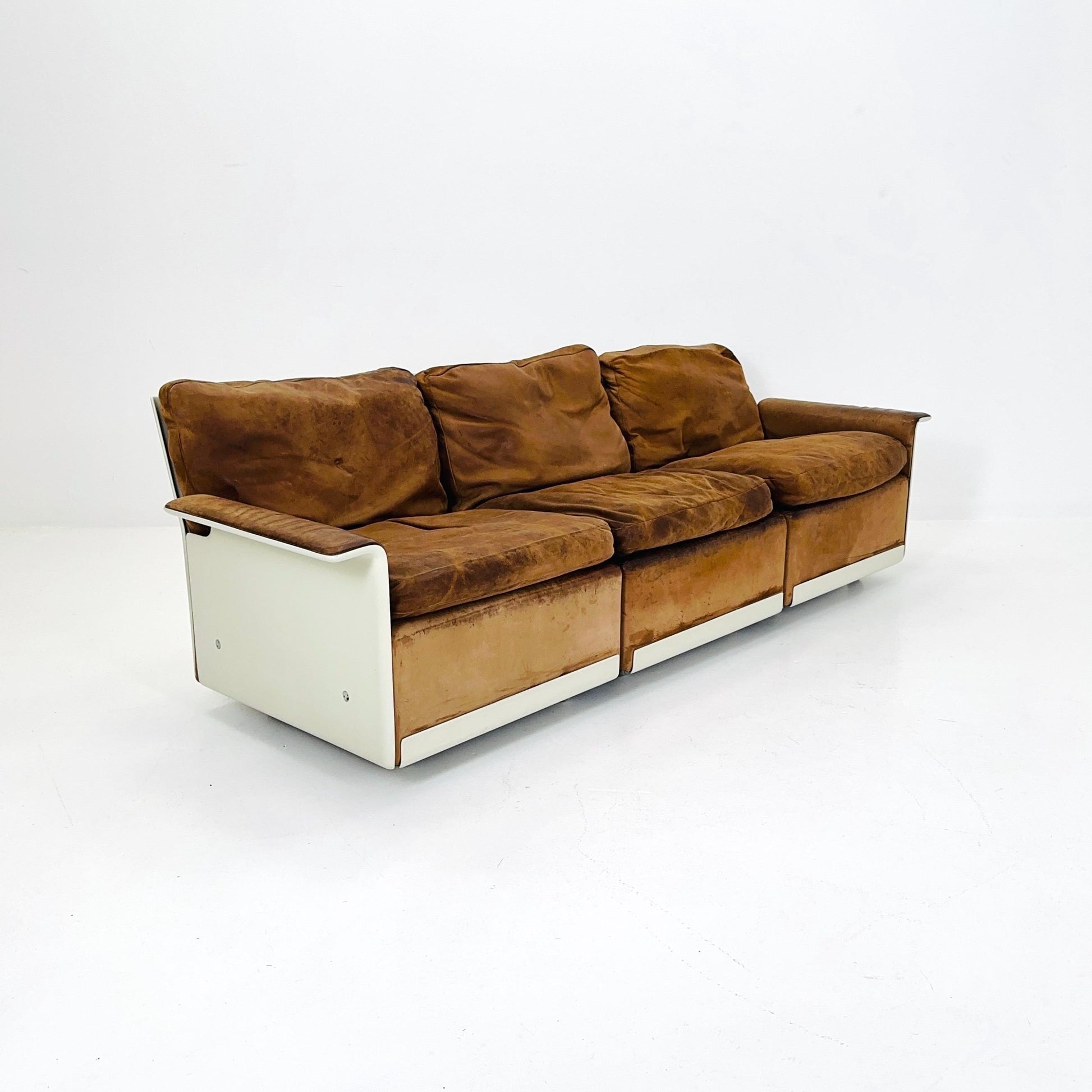 Mid century Ultra-Rare Space Age three seater sofa RZ62 by Dieter Rams for Vitsoe, 1960s Germany