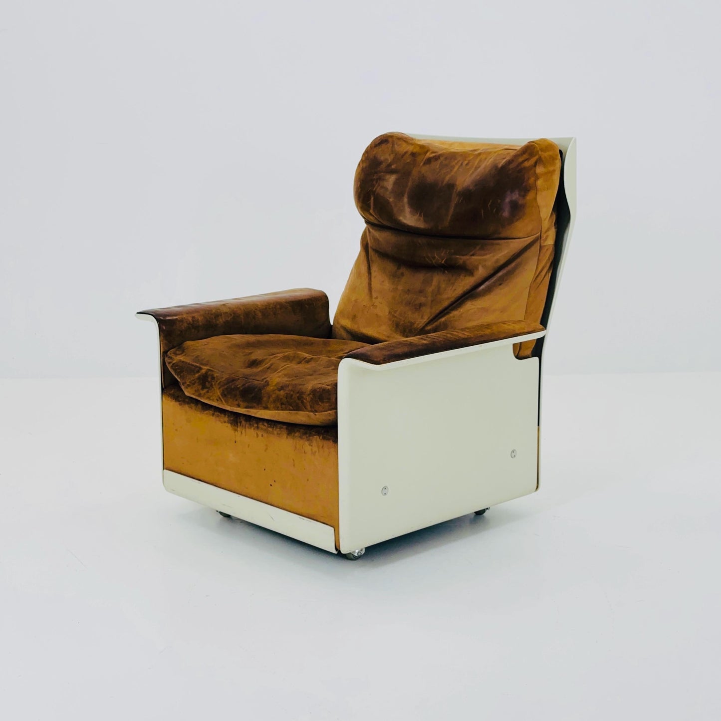 Complete Space Age Vintage Set by Dieter Rams for Vitsoe — 1960s Germany | Lounge Chair + 2-Seater + 3-Seater Sofa | Leather Alcantara