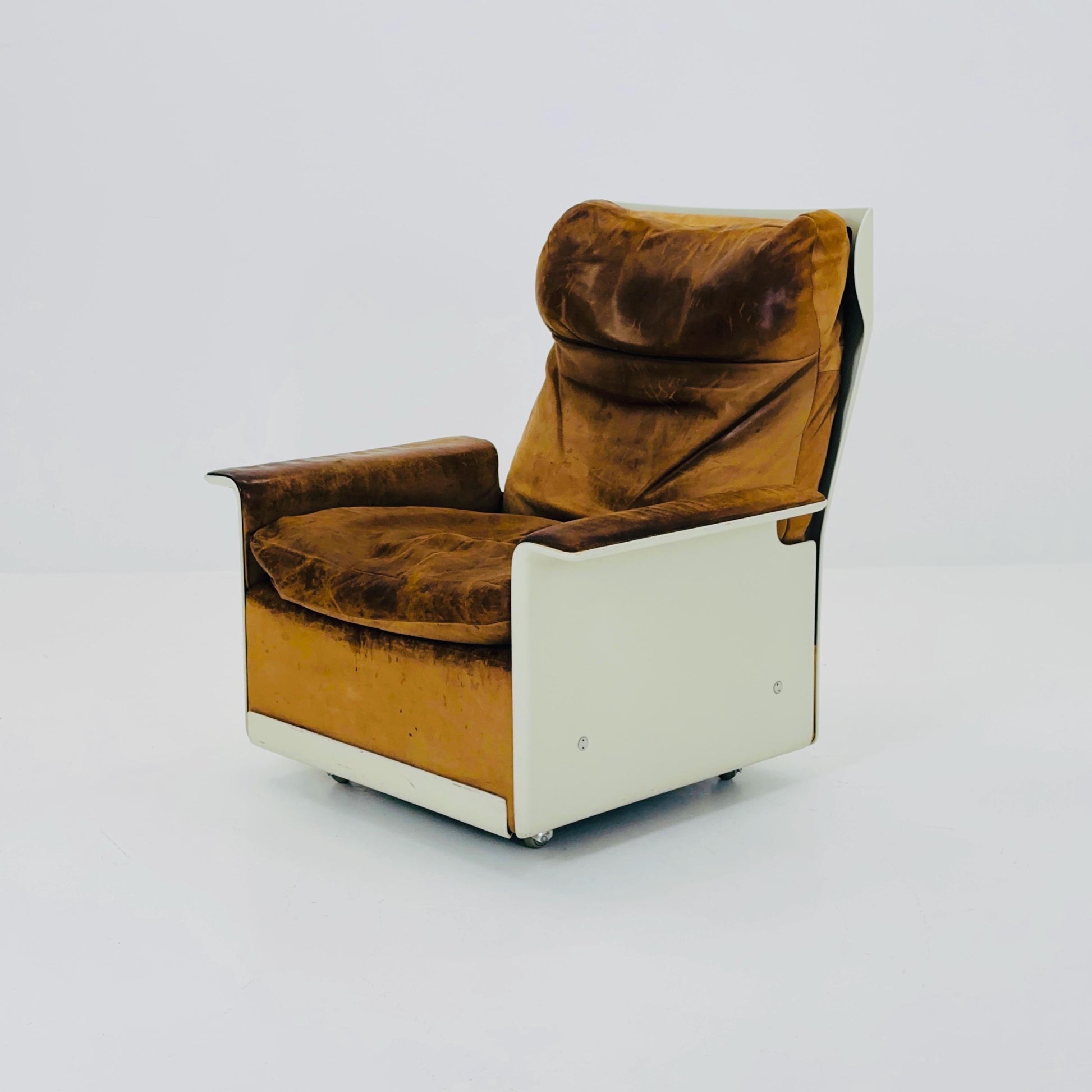 Complete Space Age Vintage Set by Dieter Rams for Vitsoe — 1960s Germany | Lounge Chair + 2-Seater + 3-Seater Sofa | Leather Alcantara