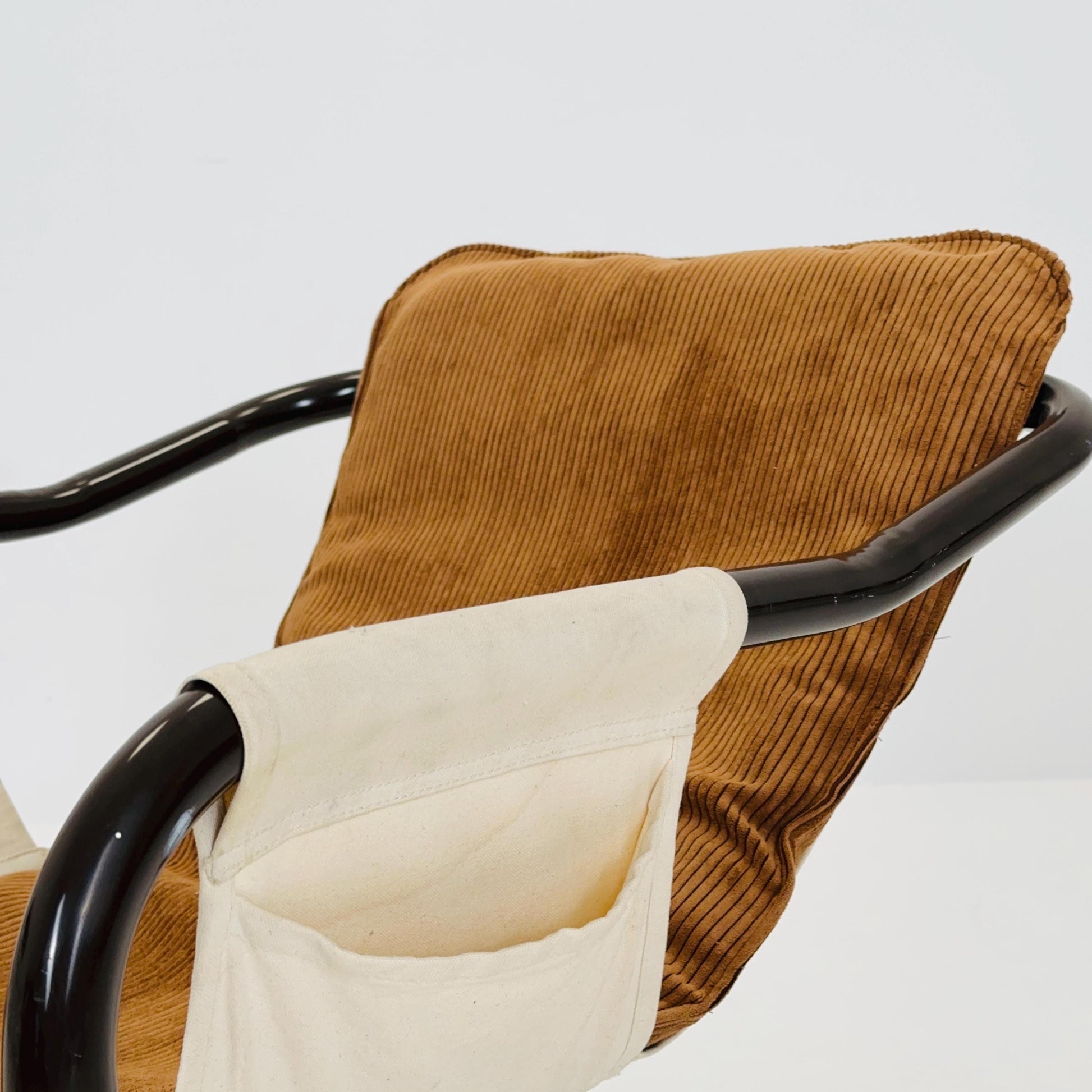 Mid century century Bauhaus tubular canvas armchair for Tomas Jelinek by IKEA 1980s