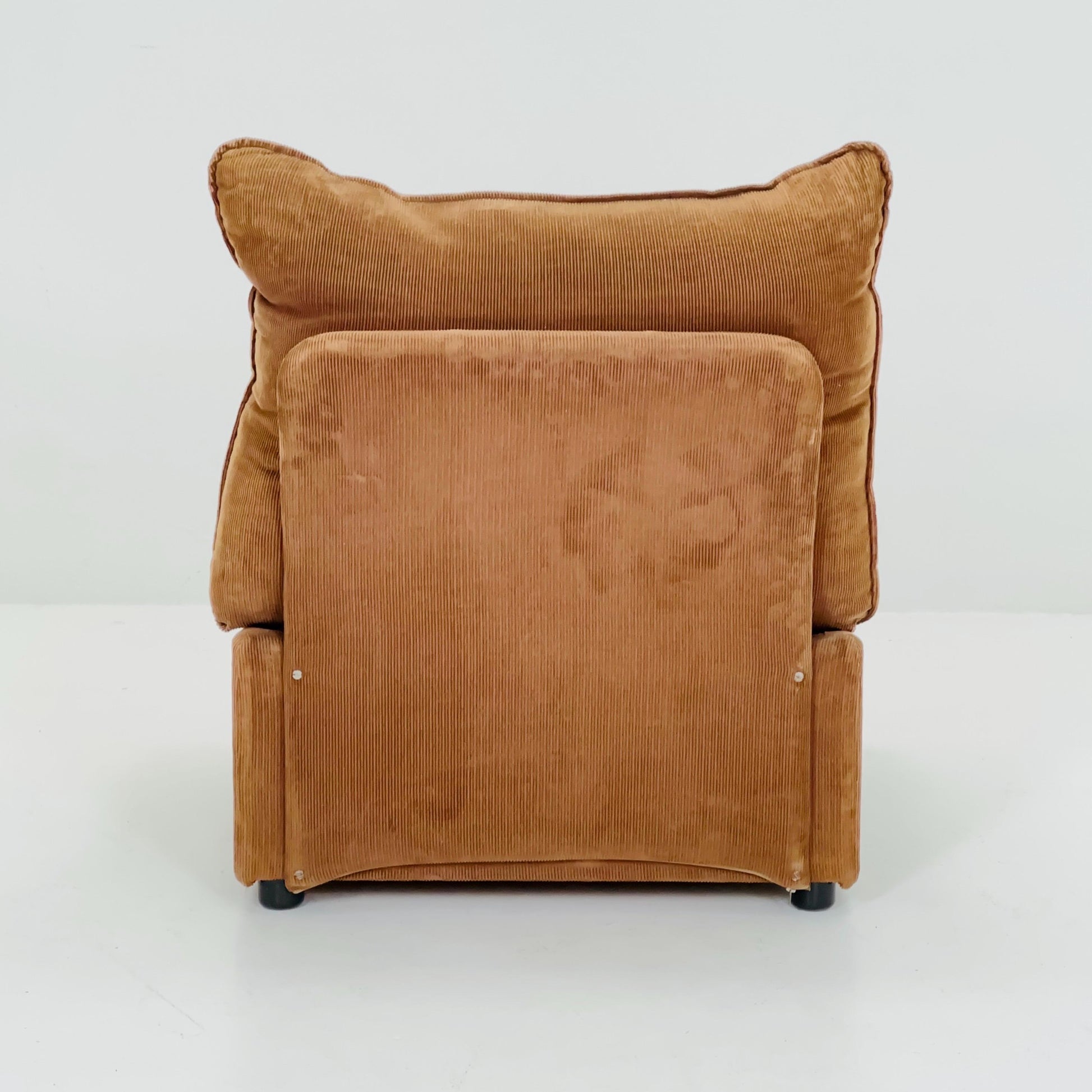 Mid-Century Lounge Chair | | Brown Velvet Upholstery 1980s Germany