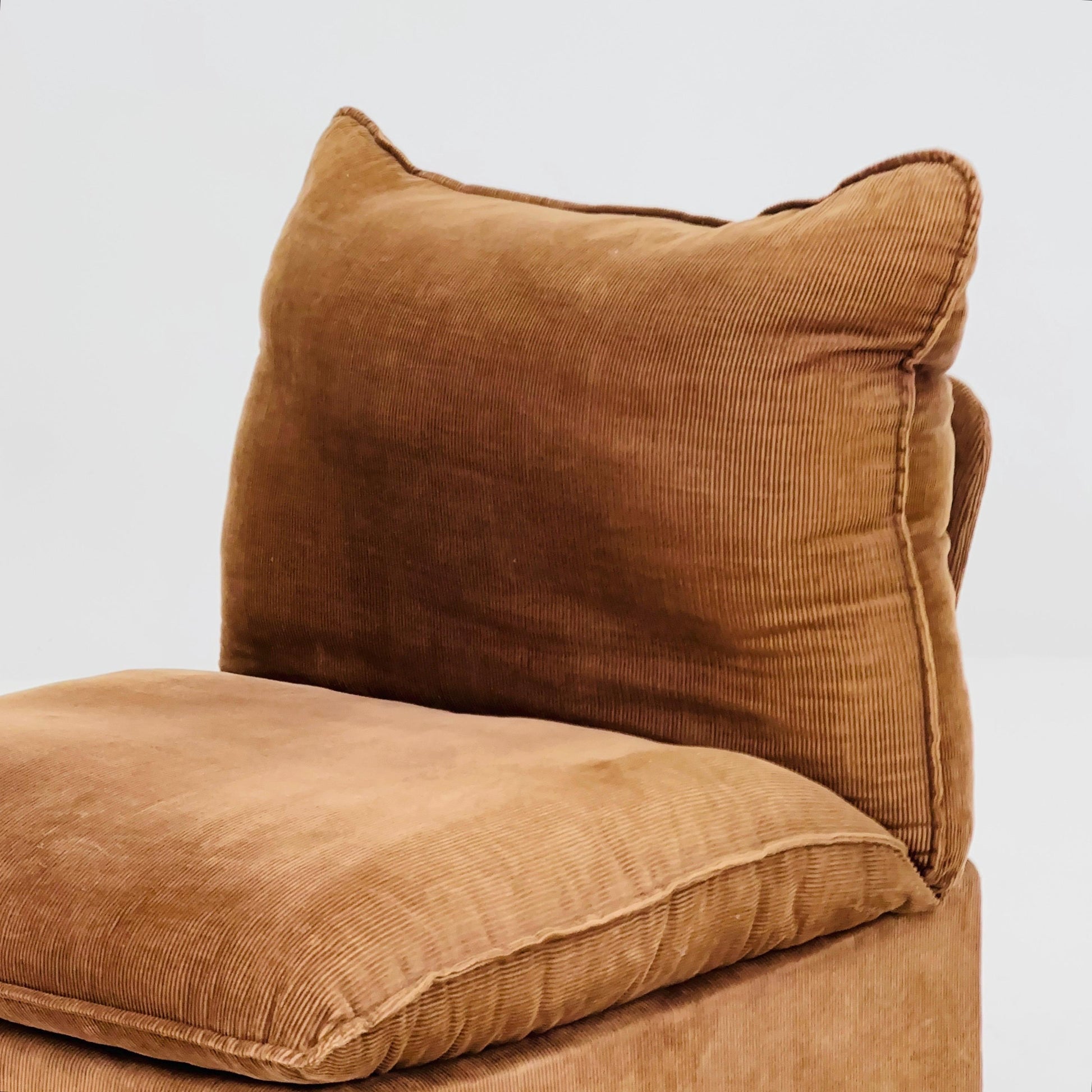 Mid-Century Lounge Chair | | Brown Velvet Upholstery 1980s Germany