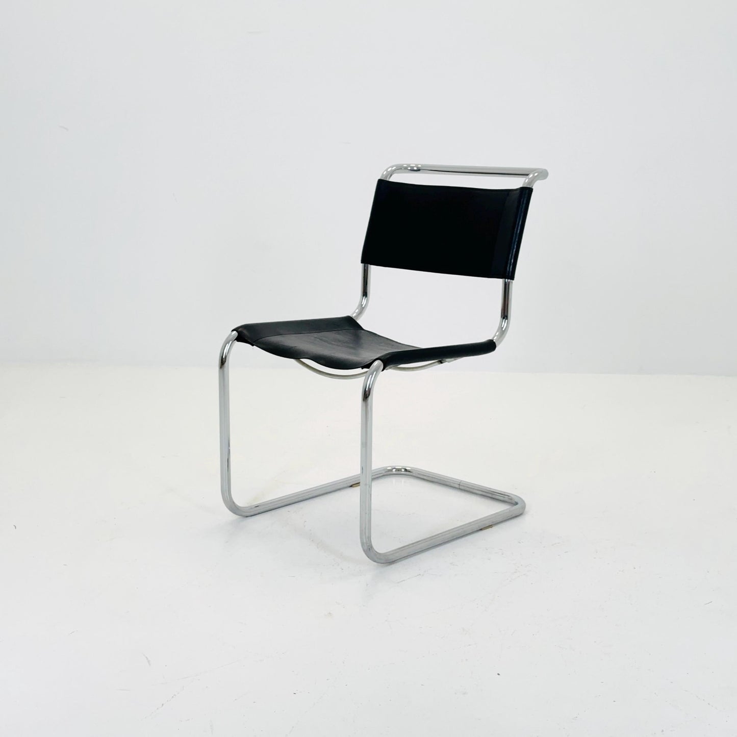 1 OF 6 Mid-Century Vintage S33 black ChairS by Mart Stam & Marcel Breuer from Thonet 1980s