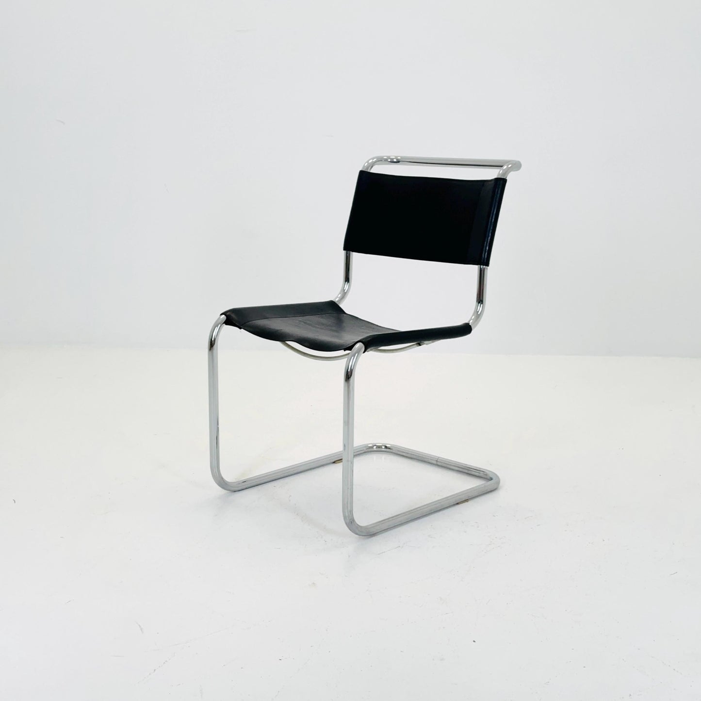 1 OF 6 Mid-Century Vintage S33 black ChairS by Mart Stam & Marcel Breuer from Thonet 1980s