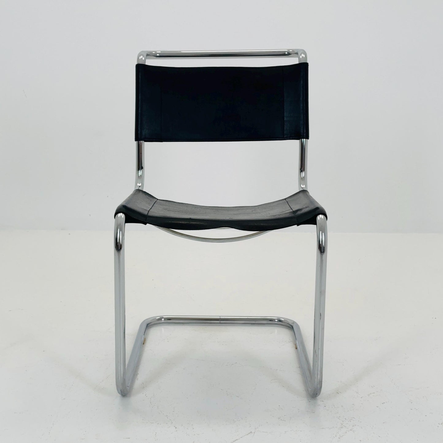 1 OF 6 Mid-Century Vintage S33 black ChairS by Mart Stam & Marcel Breuer from Thonet 1980s