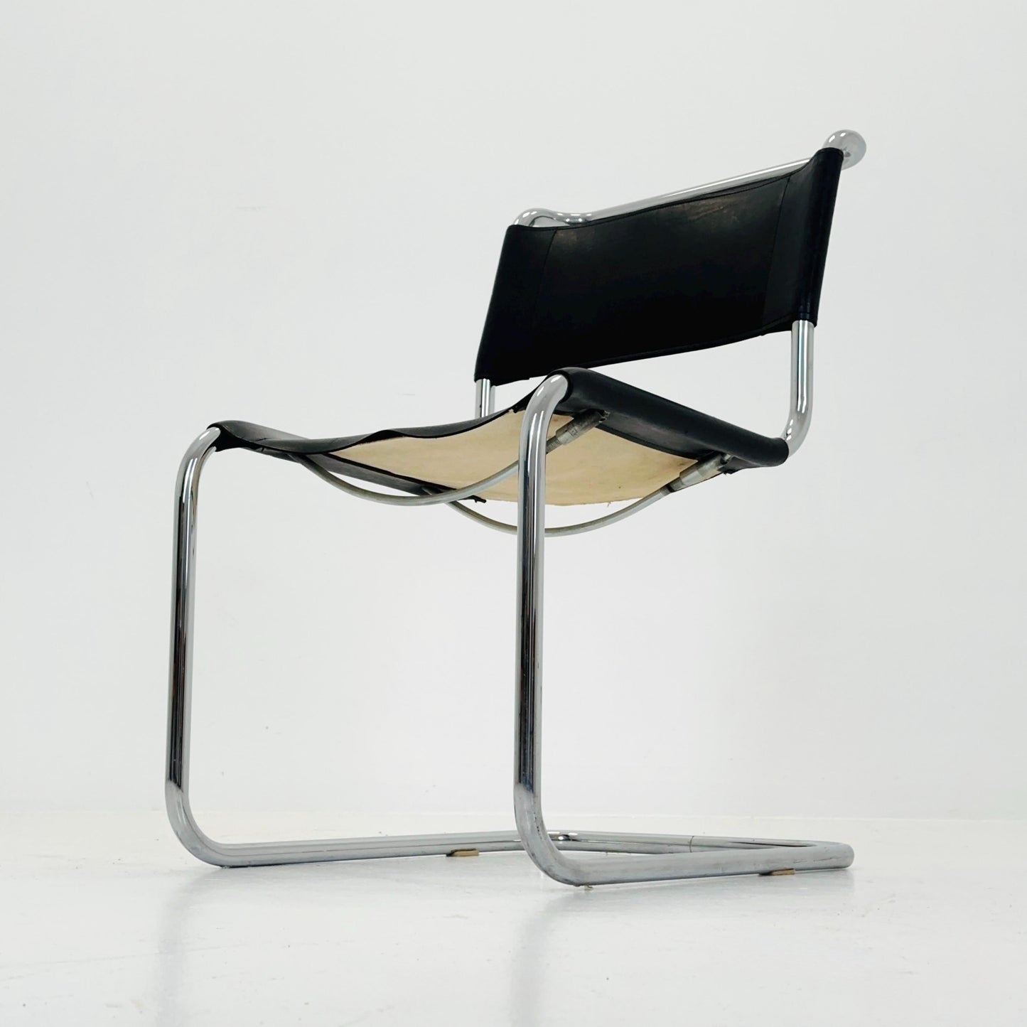 1 OF 6 Mid-Century Vintage S33 black ChairS by Mart Stam & Marcel Breuer from Thonet 1980s
