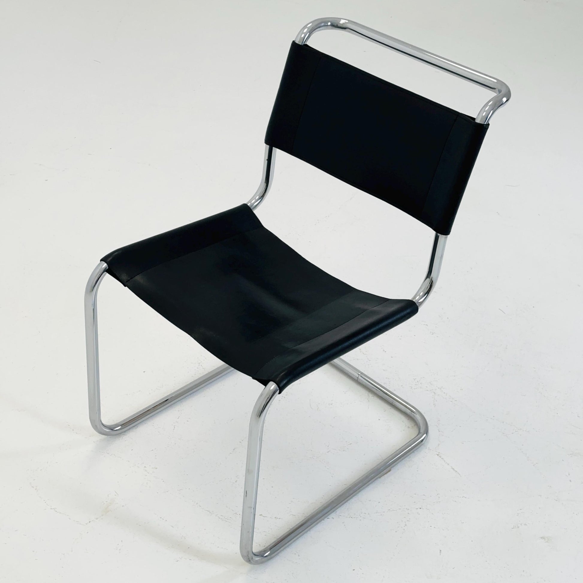 1 OF 6 Mid-Century Vintage S33 black ChairS by Mart Stam & Marcel Breuer from Thonet 1980s