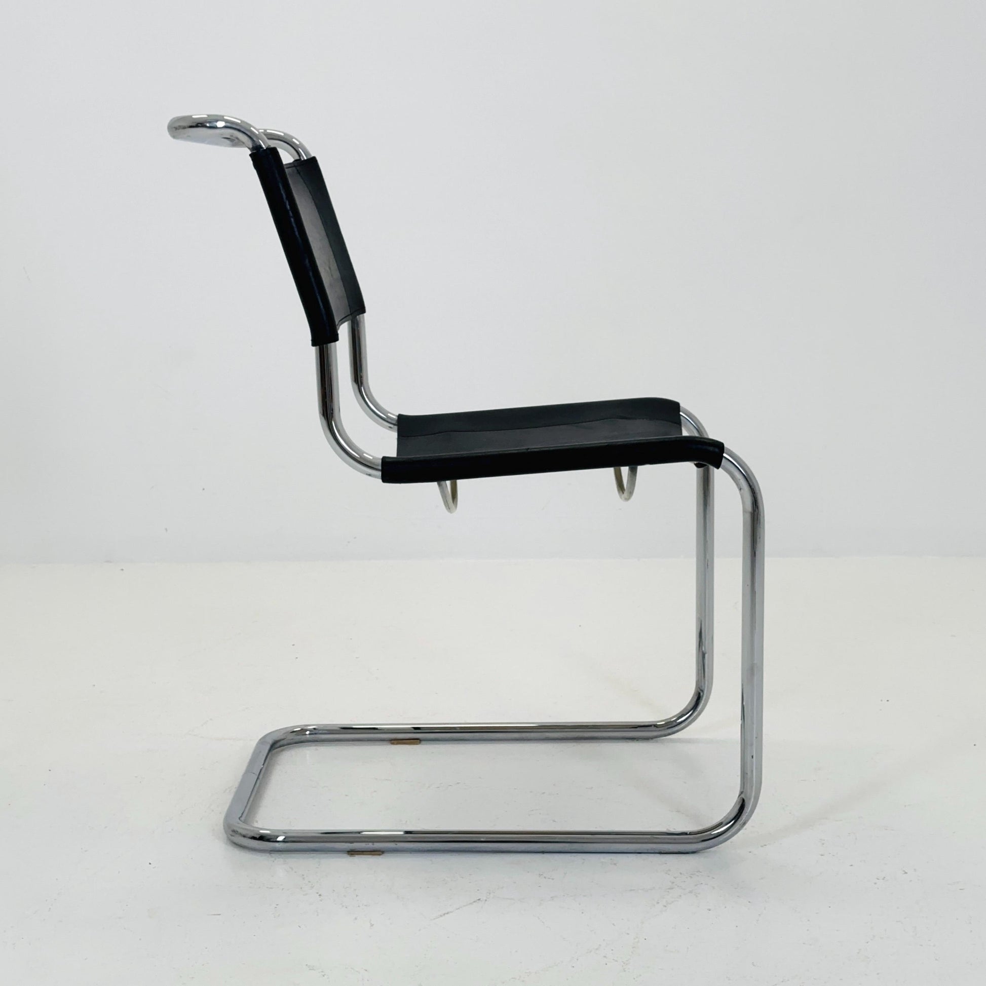 1 OF 6 Mid-Century Vintage S33 black ChairS by Mart Stam & Marcel Breuer from Thonet 1980s