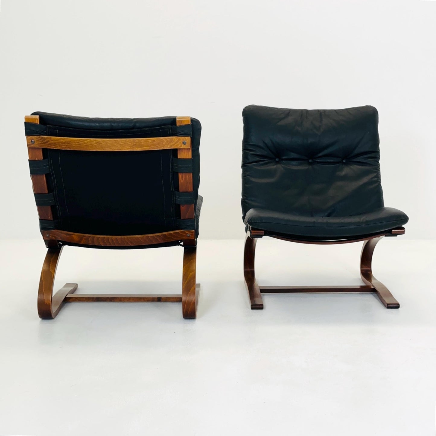 Set of 4 Mid century Kangu Lounge Chairs by Elsa Solheim and Nordahl Solheim for Rybo 1970s