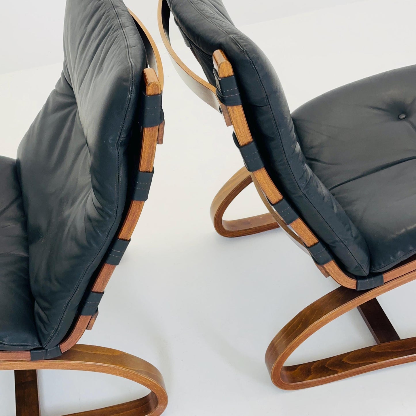Set of 4 Mid century Kangu Lounge Chairs by Elsa Solheim and Nordahl Solheim for Rybo 1970s